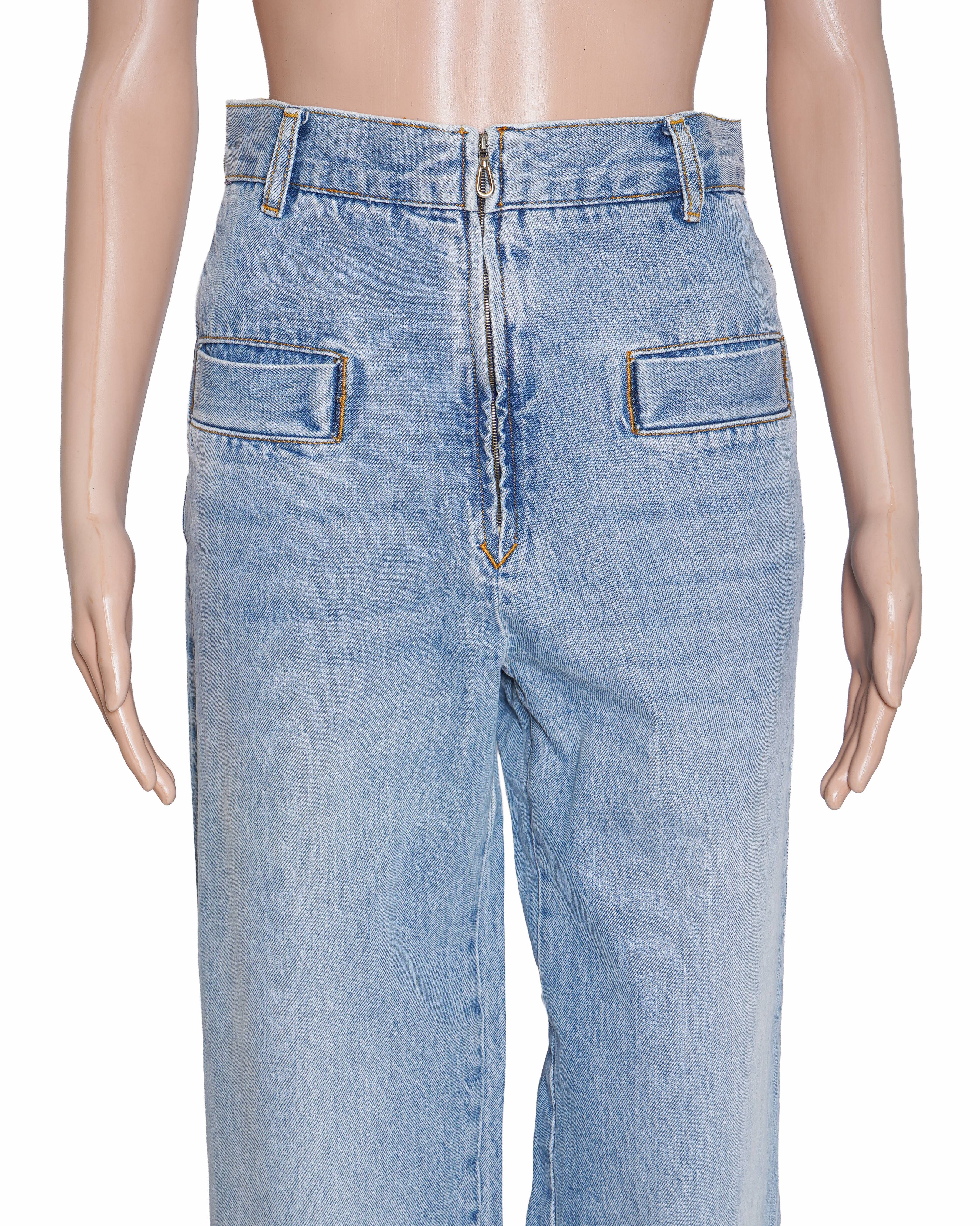Sandro high-waisted wide-leg blue jeans