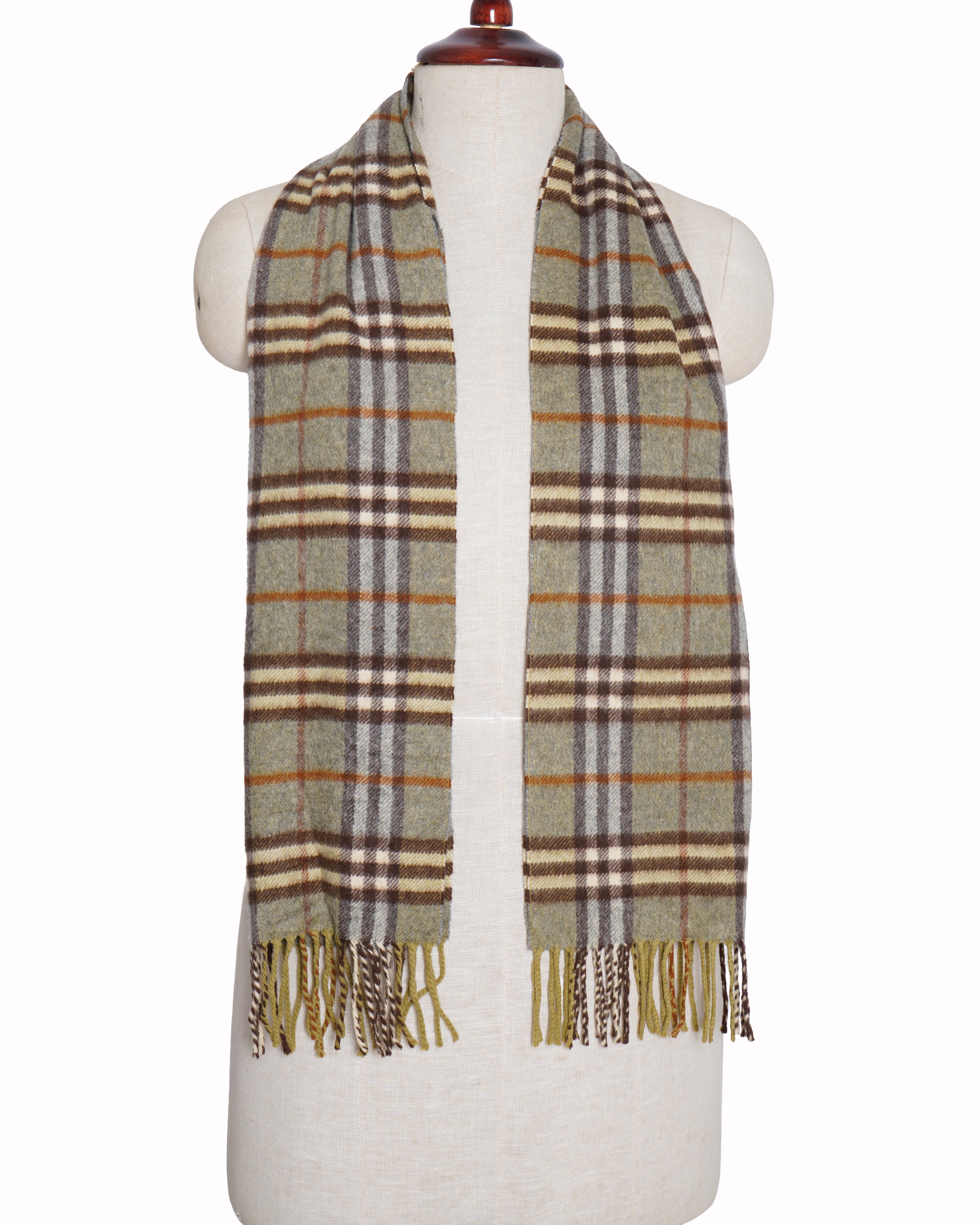 Burberry green wool Scarf