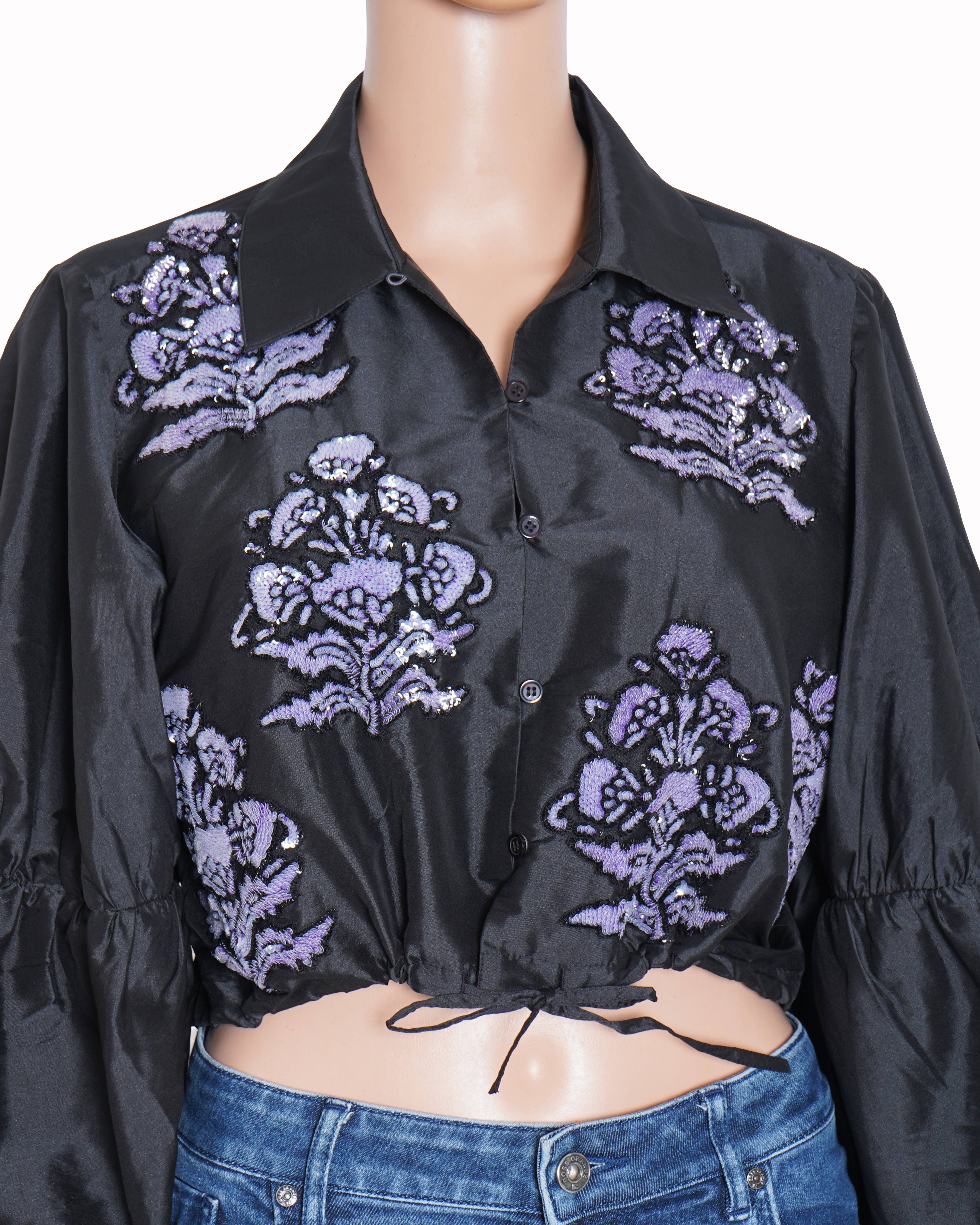 Dhruv kapoor embroidered tie up jacket