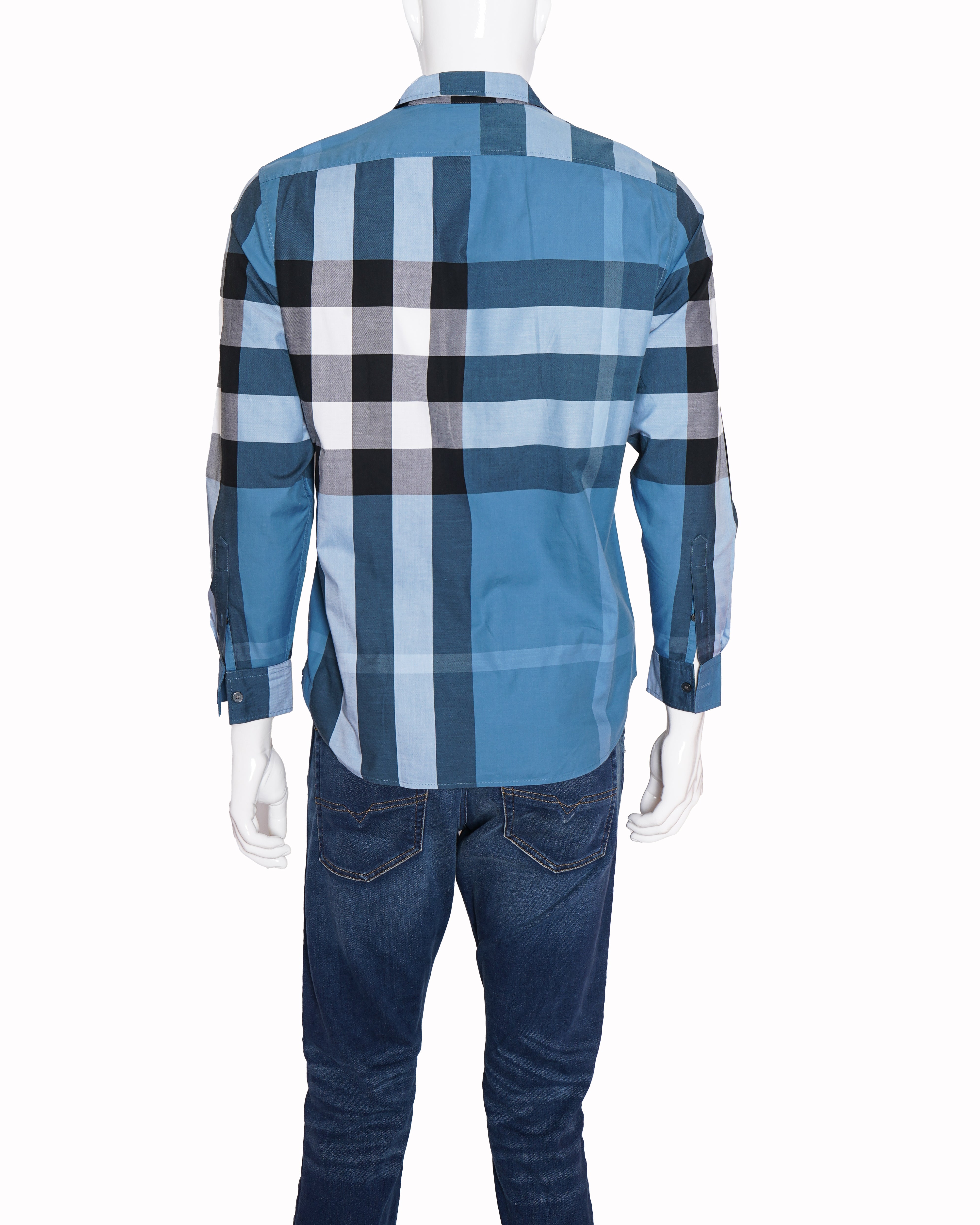 Burberry blue checkered shirt