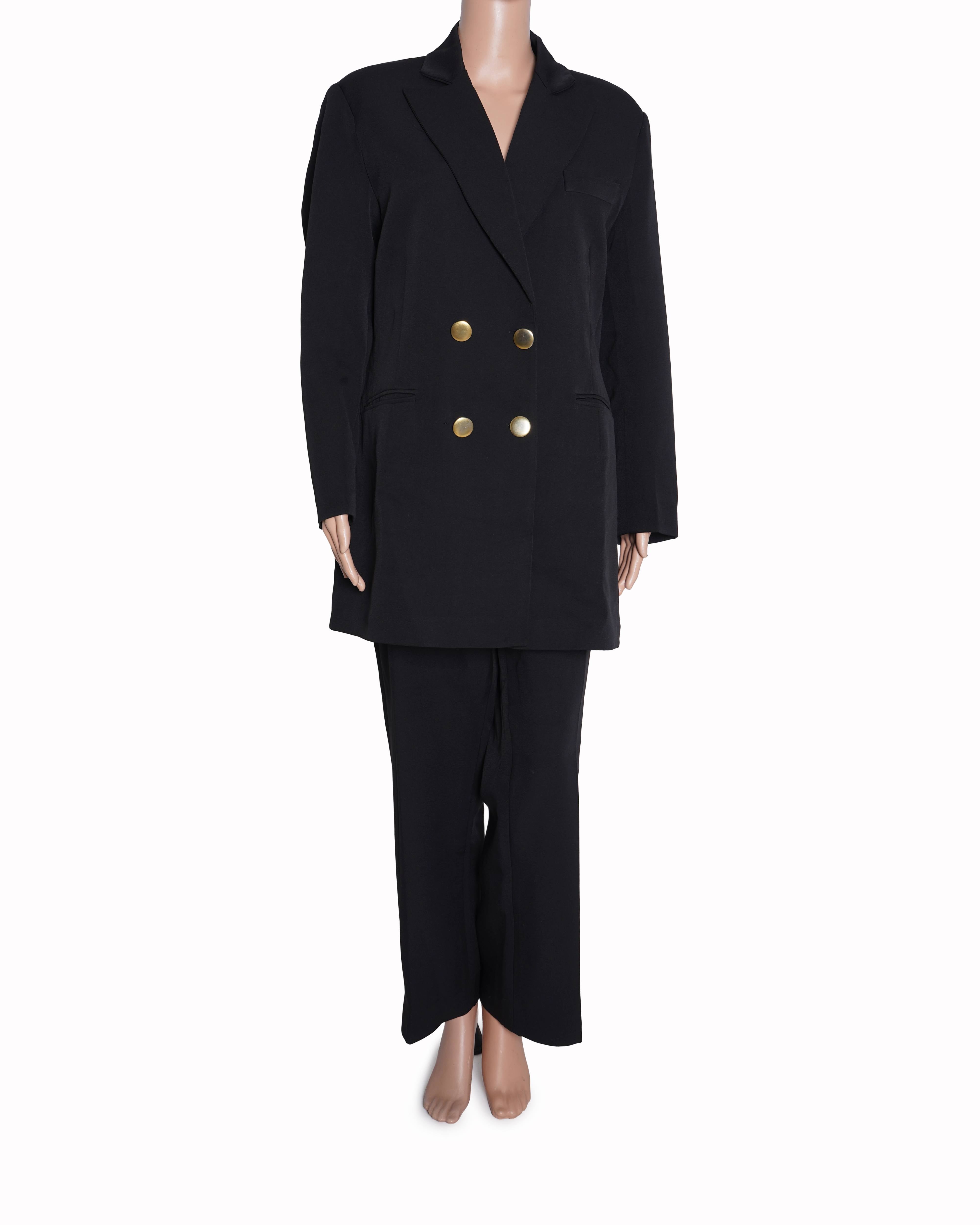 Puneet Kapoor Label Women's Suit Set In Black