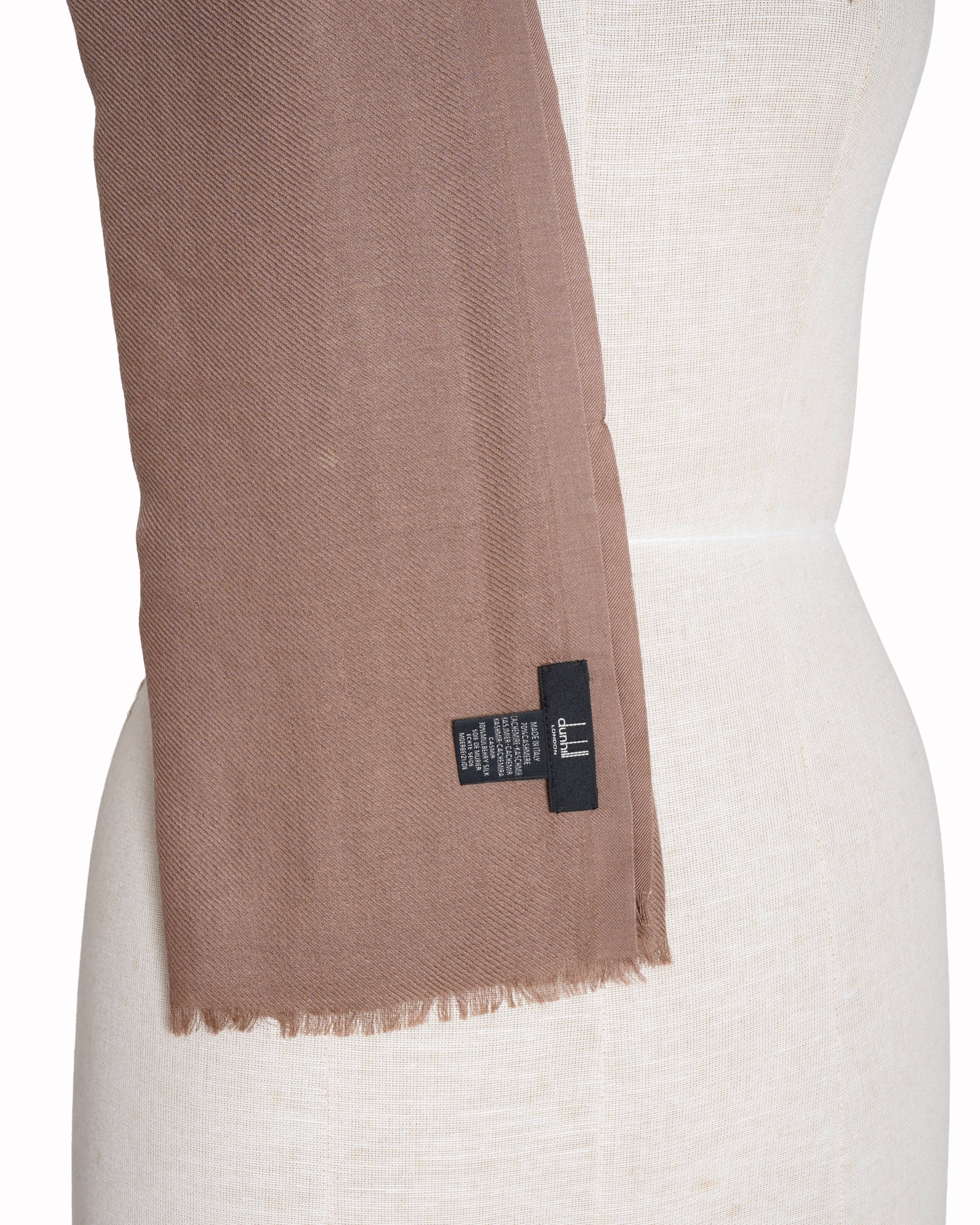 New Dunhill brown cashmere scarf