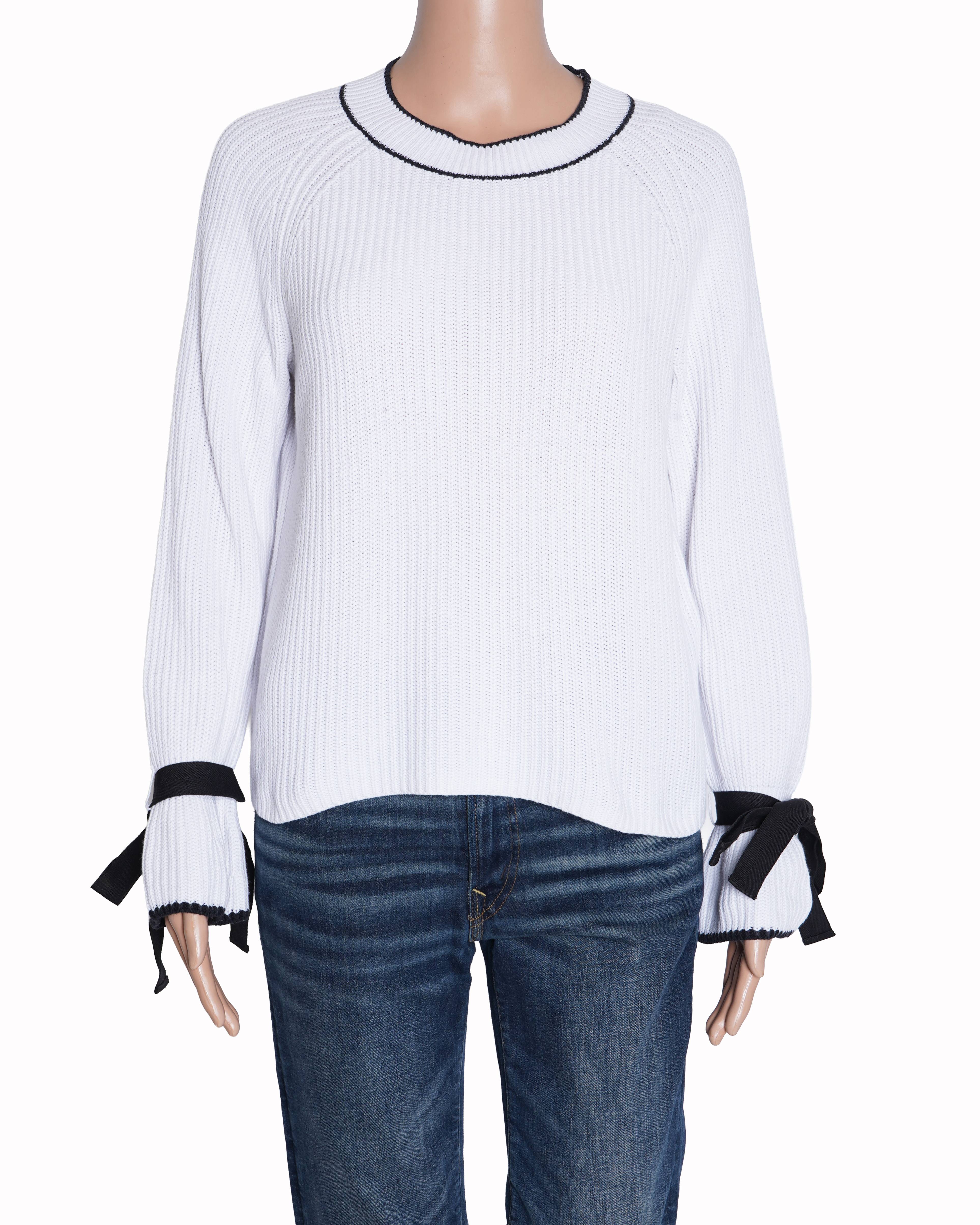 Hugo Boss white bell cuffs top