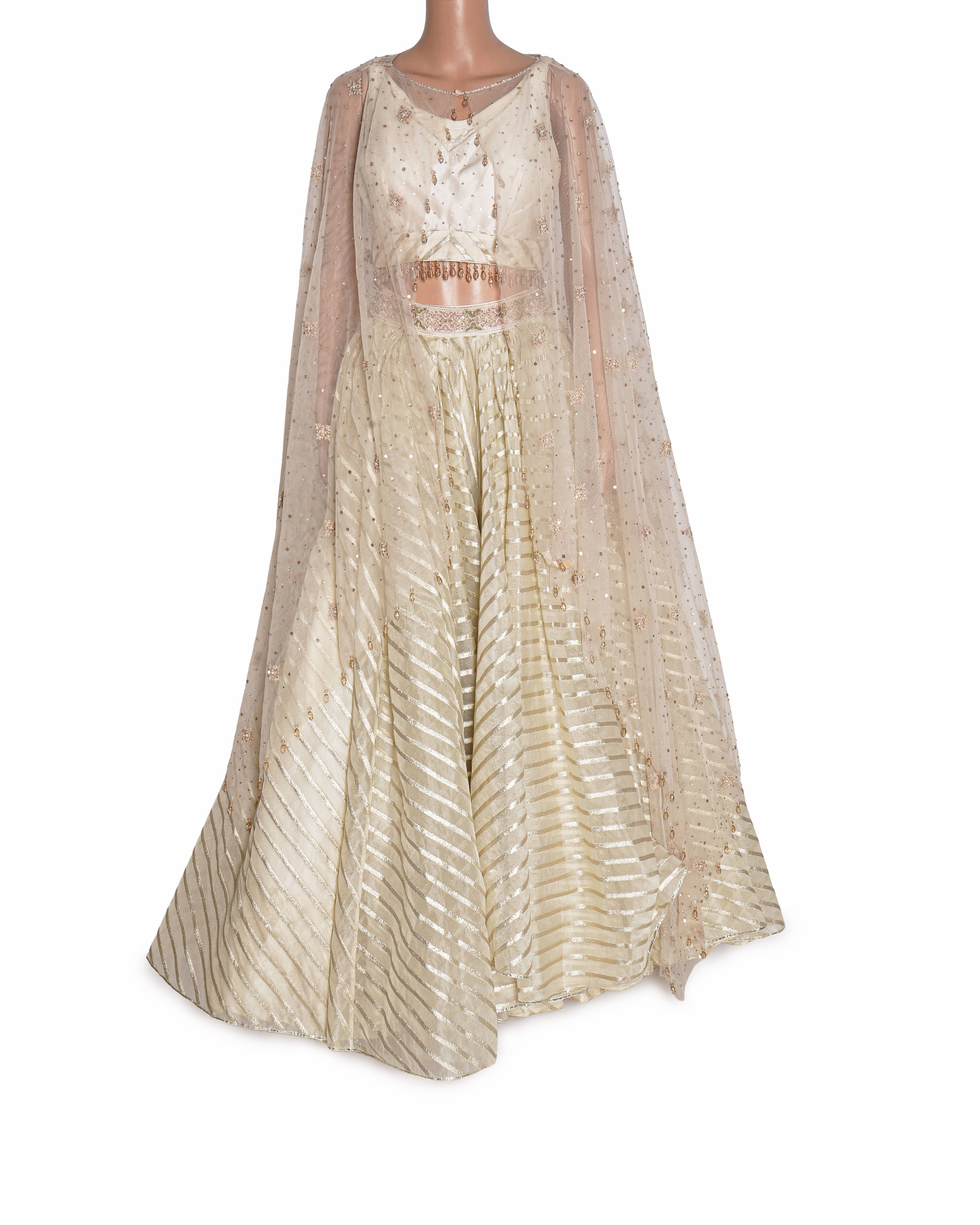 Tarun Tahiliani Lehenga Set In Cream