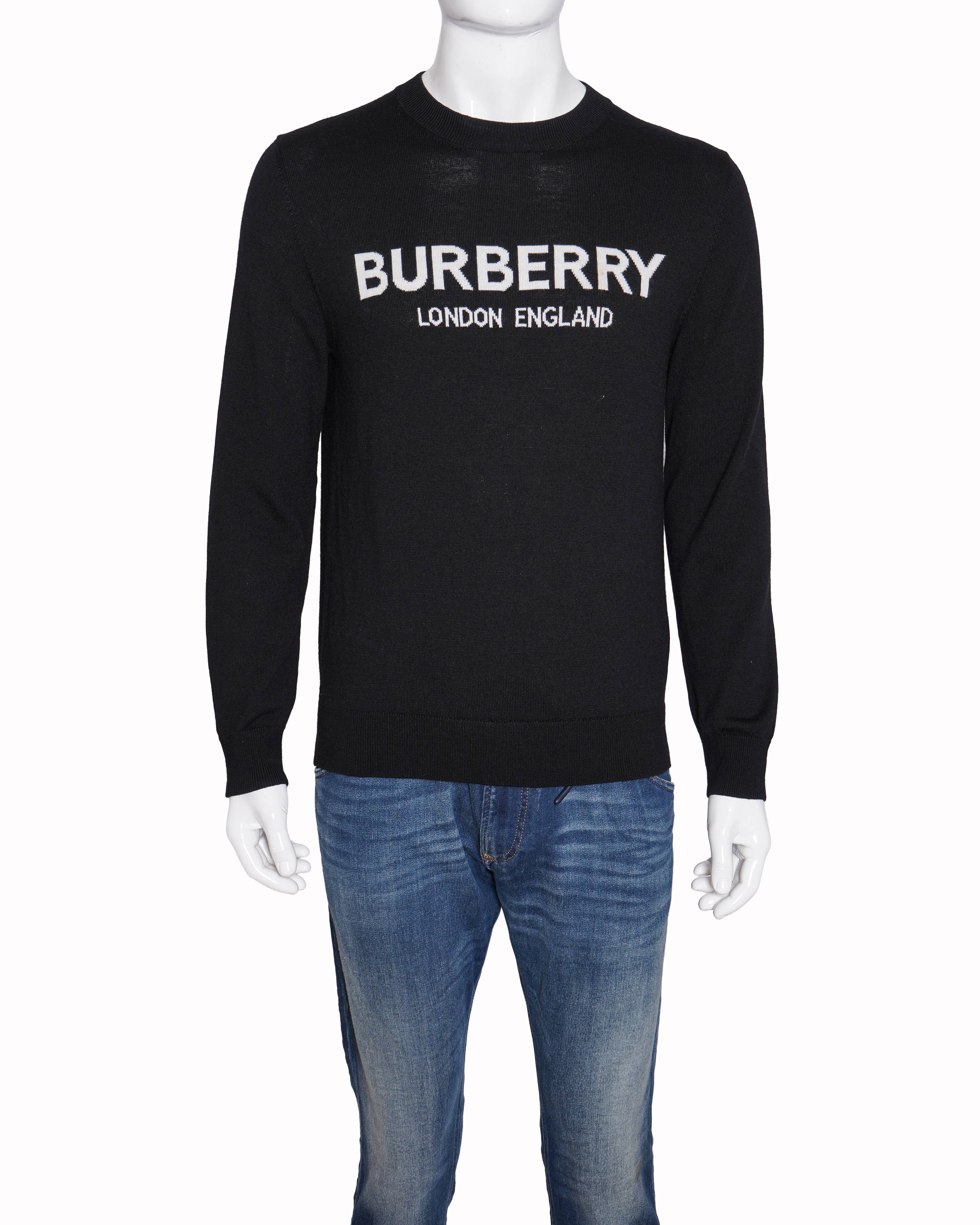 Burberry Woolen Blend Sweater In Black