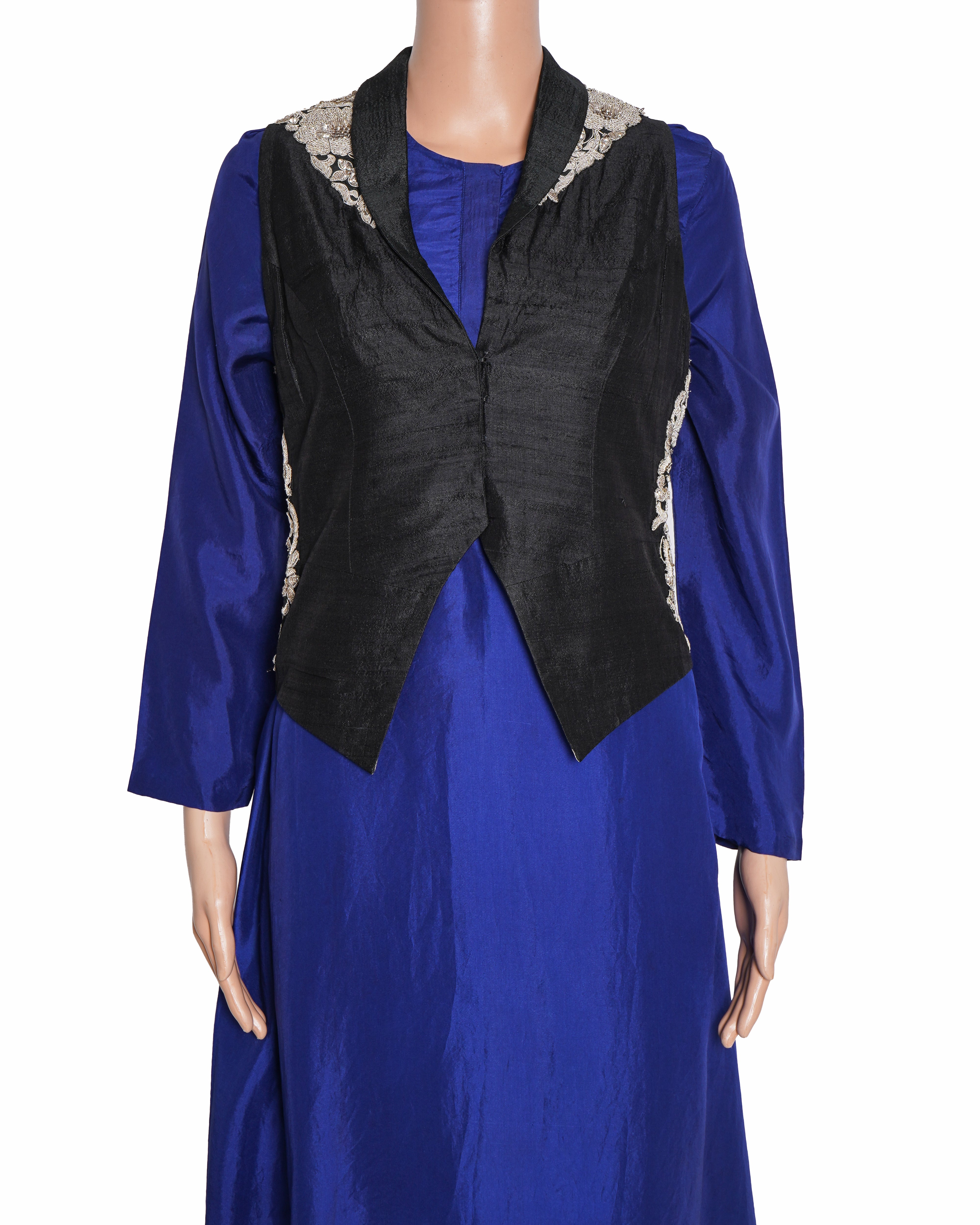 Anamika Khanna Plain Blue Kurta & Pants and bandi