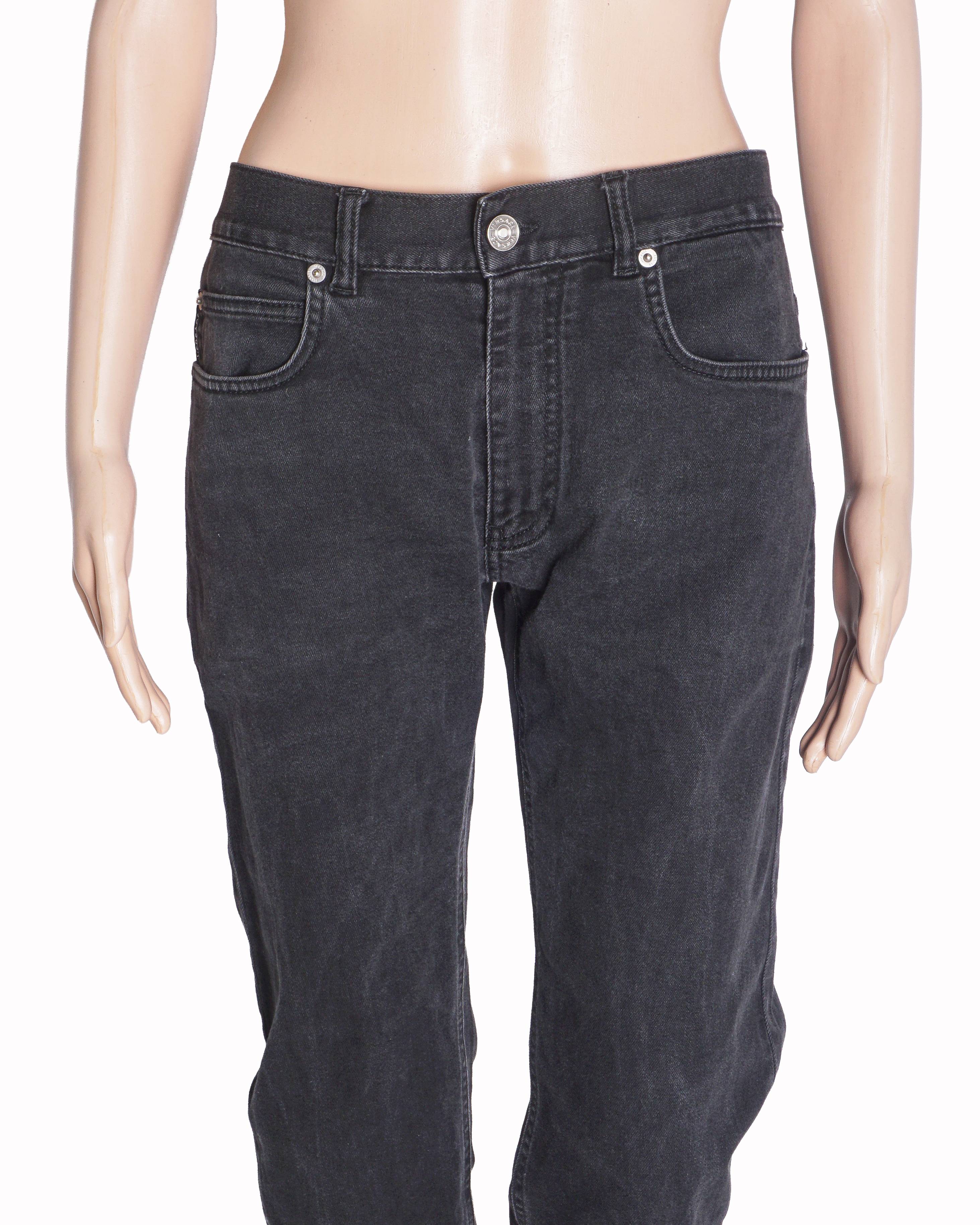 Versace Washed Black Denim Jeans