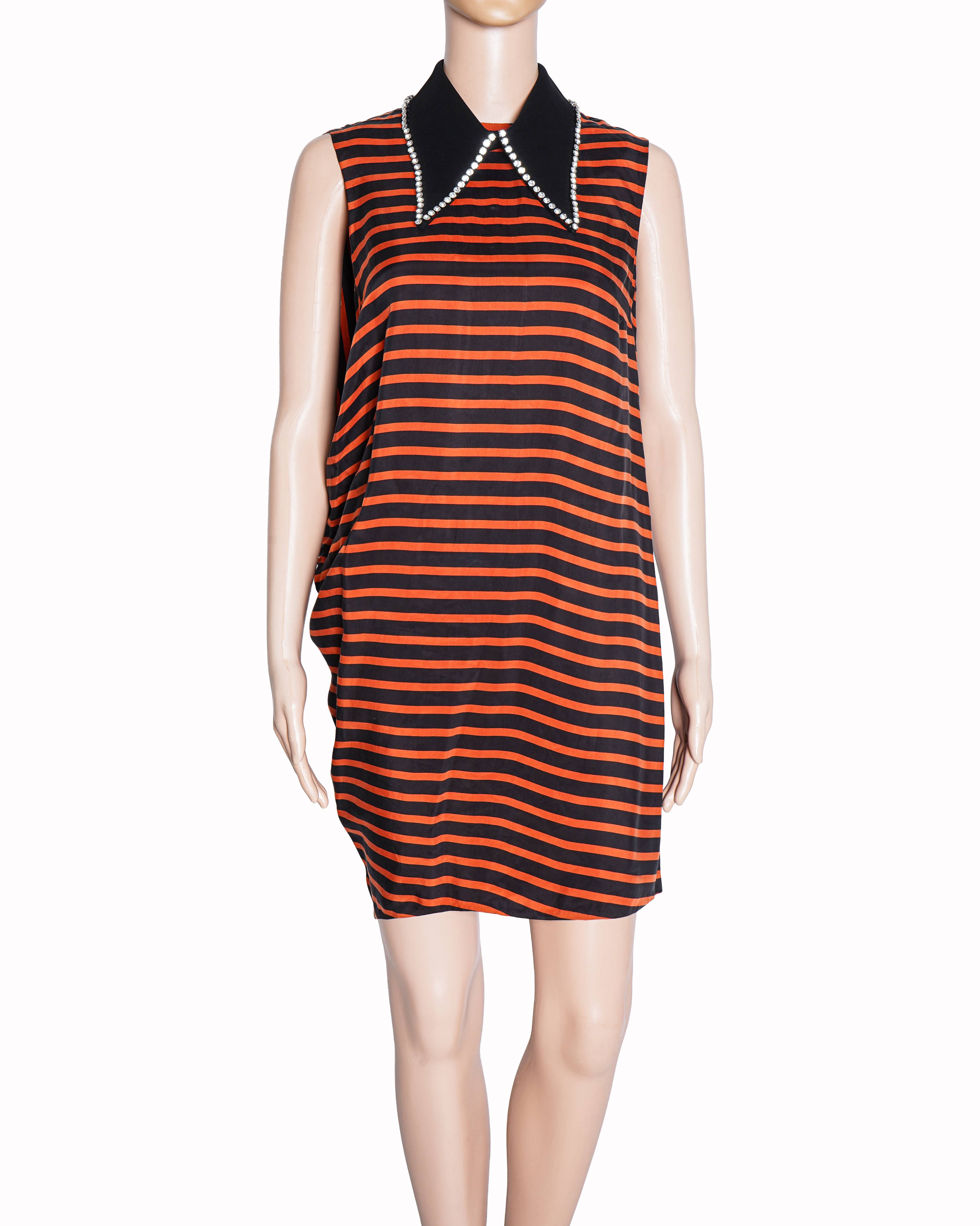 Alexander McQueen Stripe Asymmetric Dress