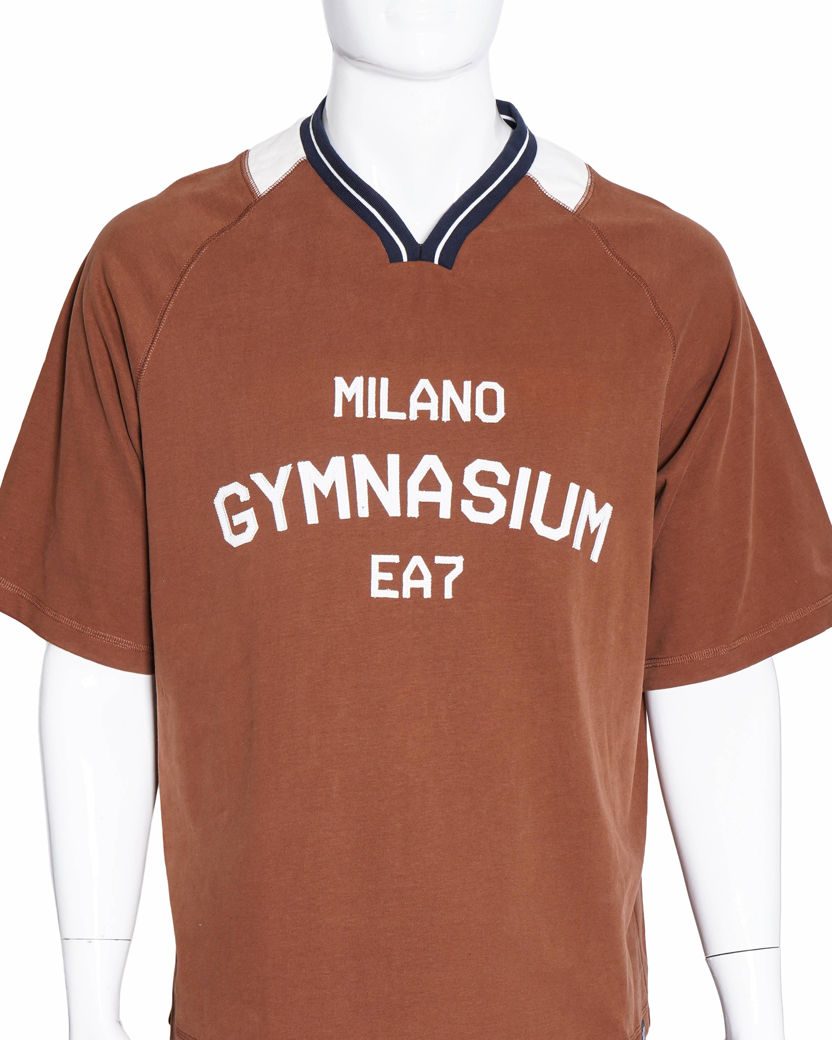 EA7 Emporio Armani Club House Regular Fit Crew-Neck Cotton T-Shirt