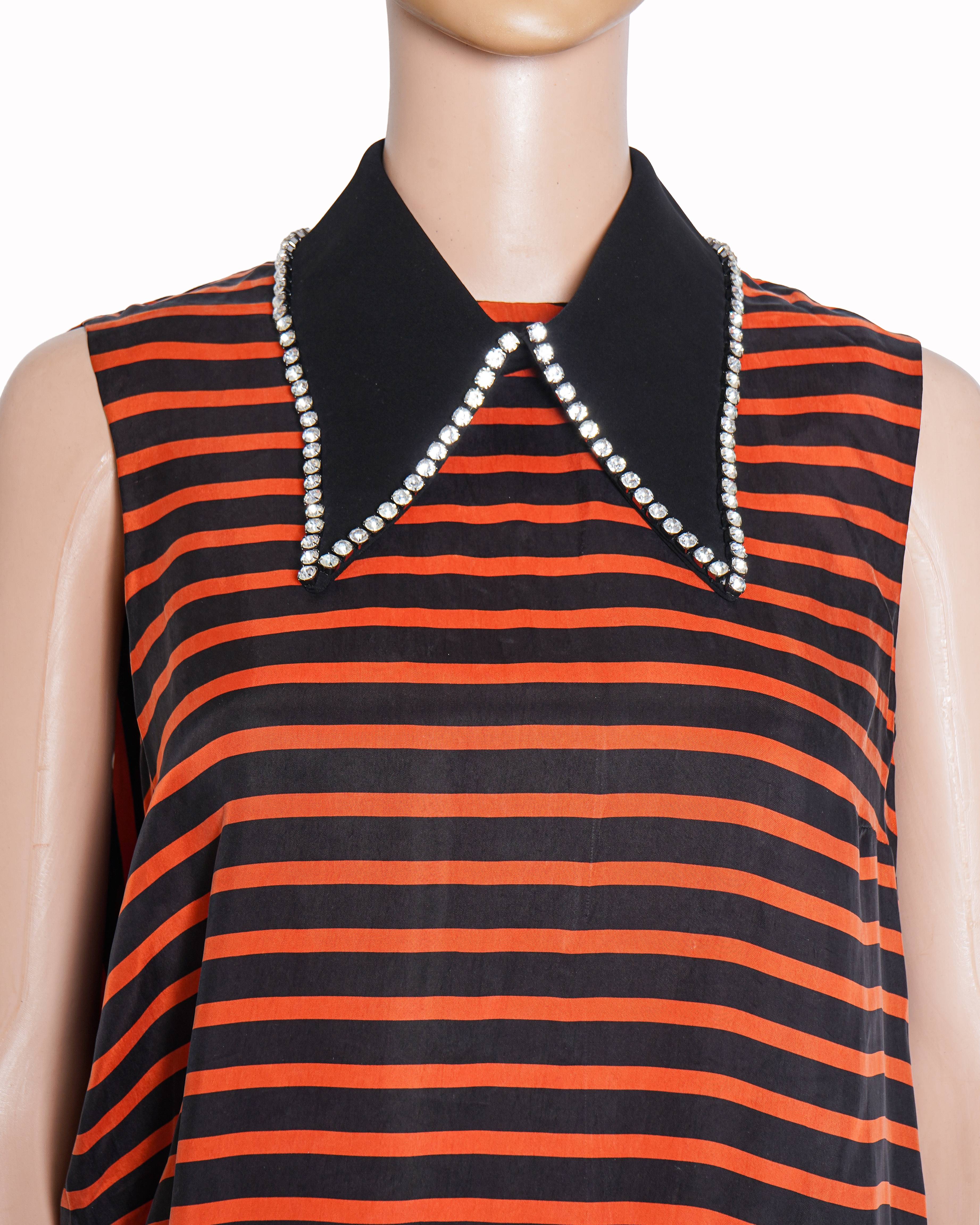 Alexander McQueen Stripe Asymmetric Dress