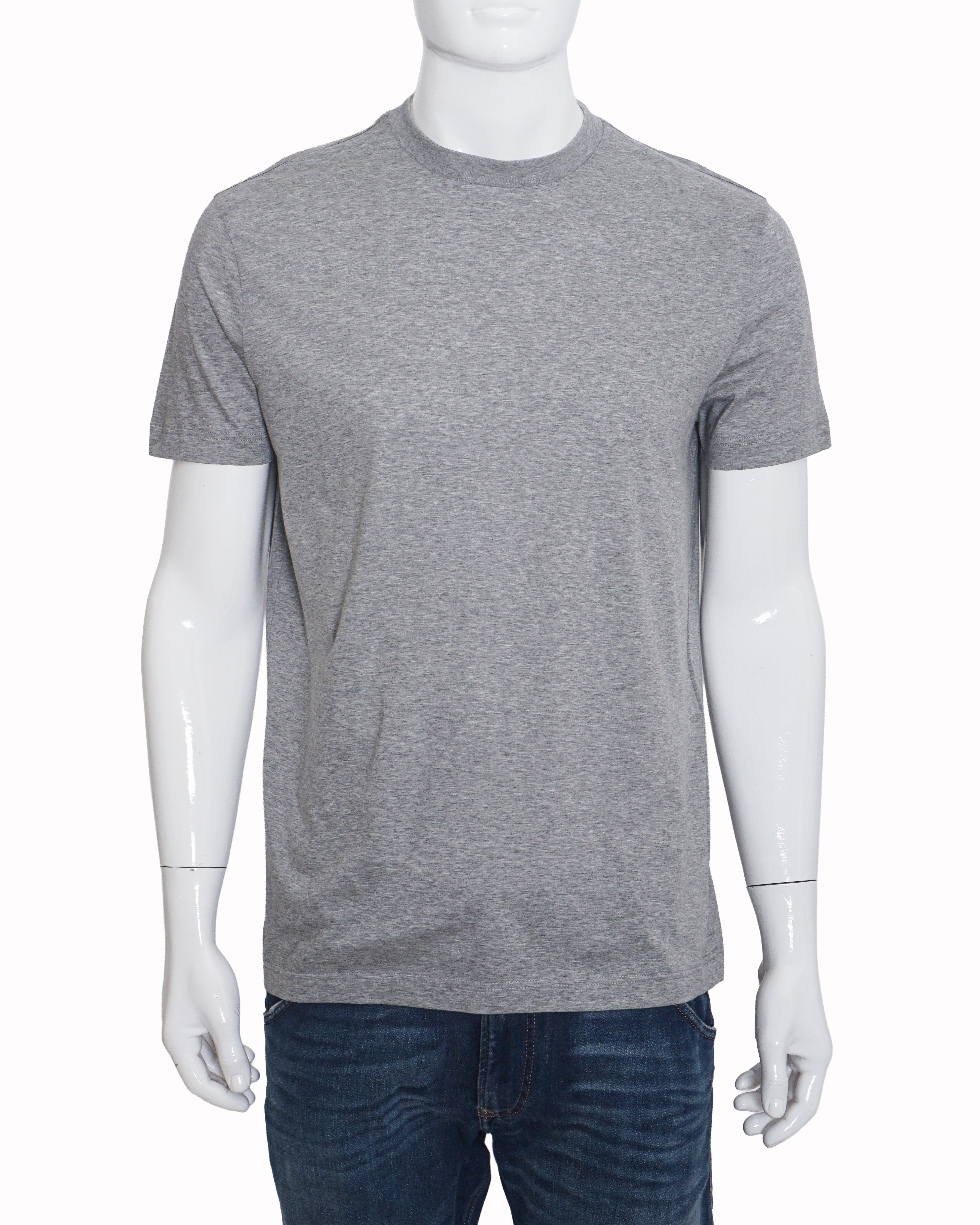 Prada Grey Cotton Crewneck Men's T-Shirt