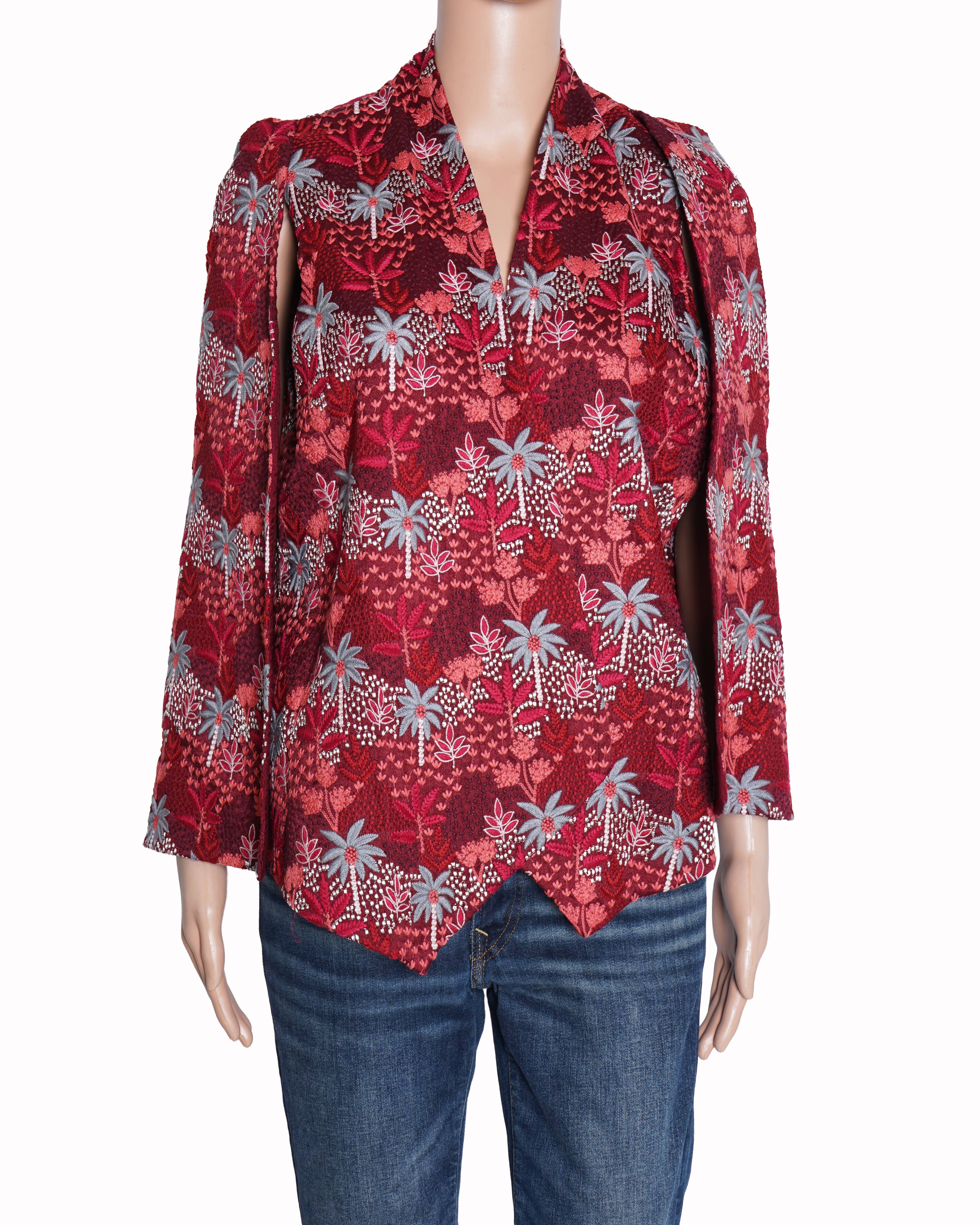 Vikram Phadnis Women's Embroidered Jacket In Red