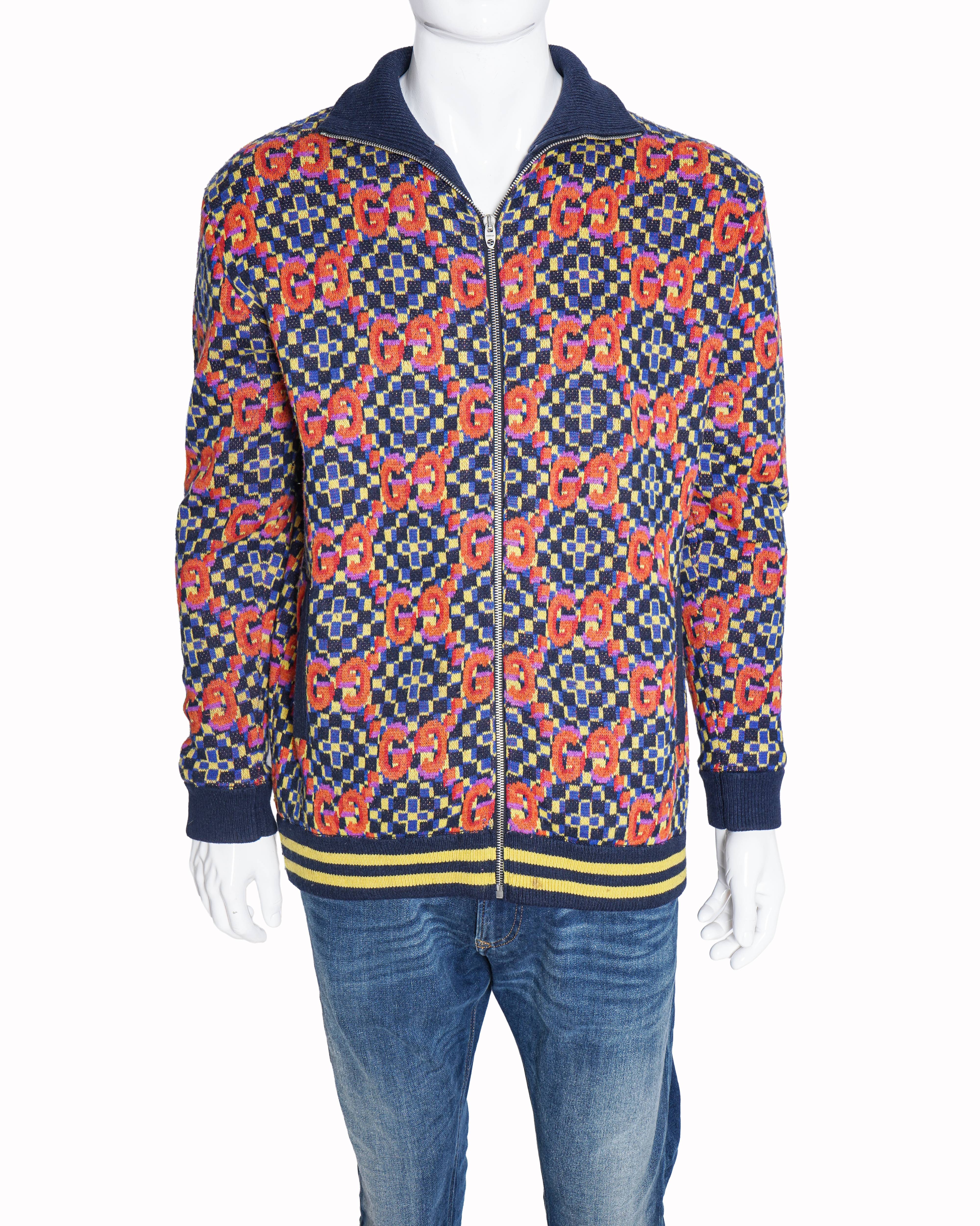 Gucci GG Monogram Jacquard Zip-Up Track Jacket