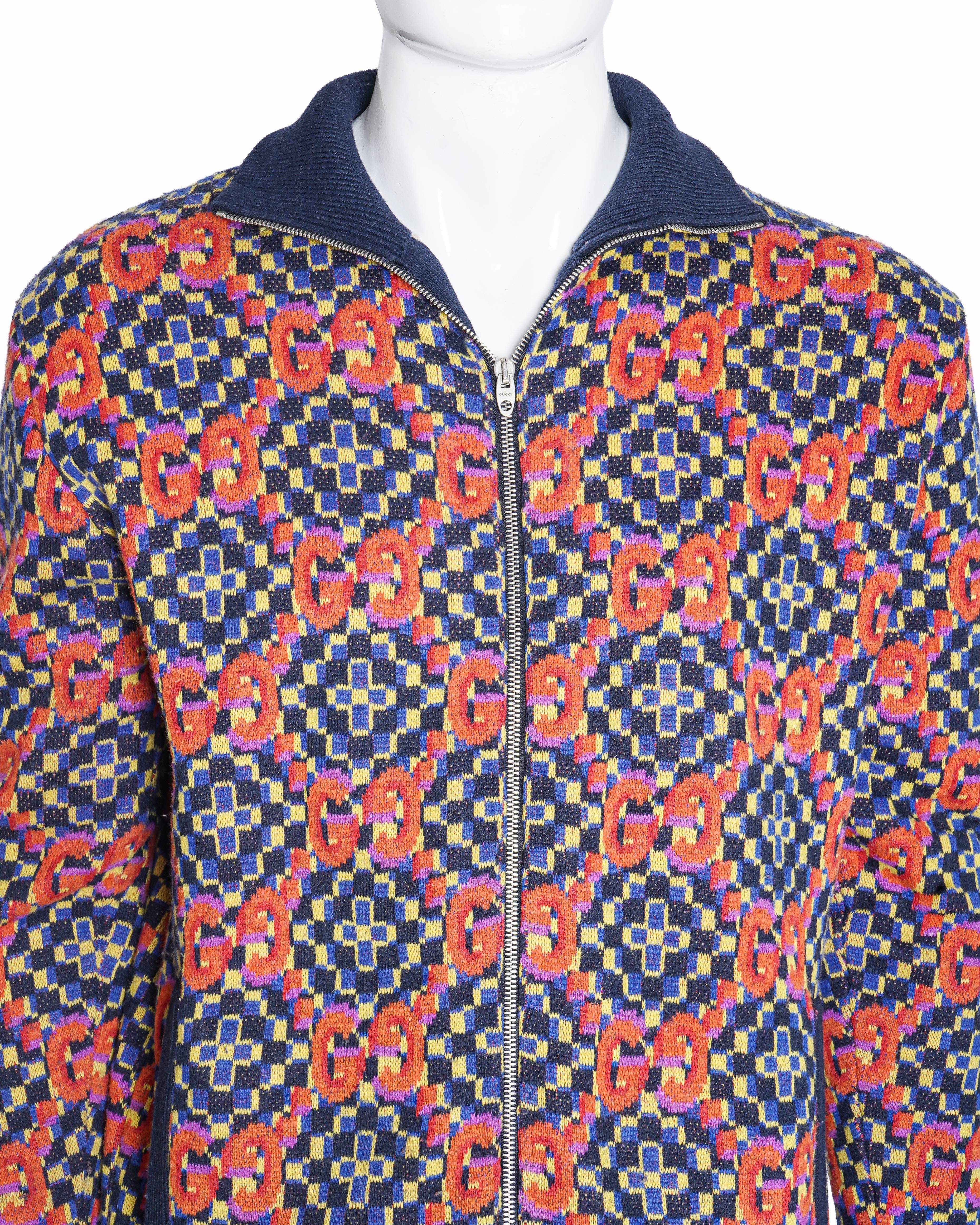 Gucci GG Monogram Jacquard Zip-Up Track Jacket
