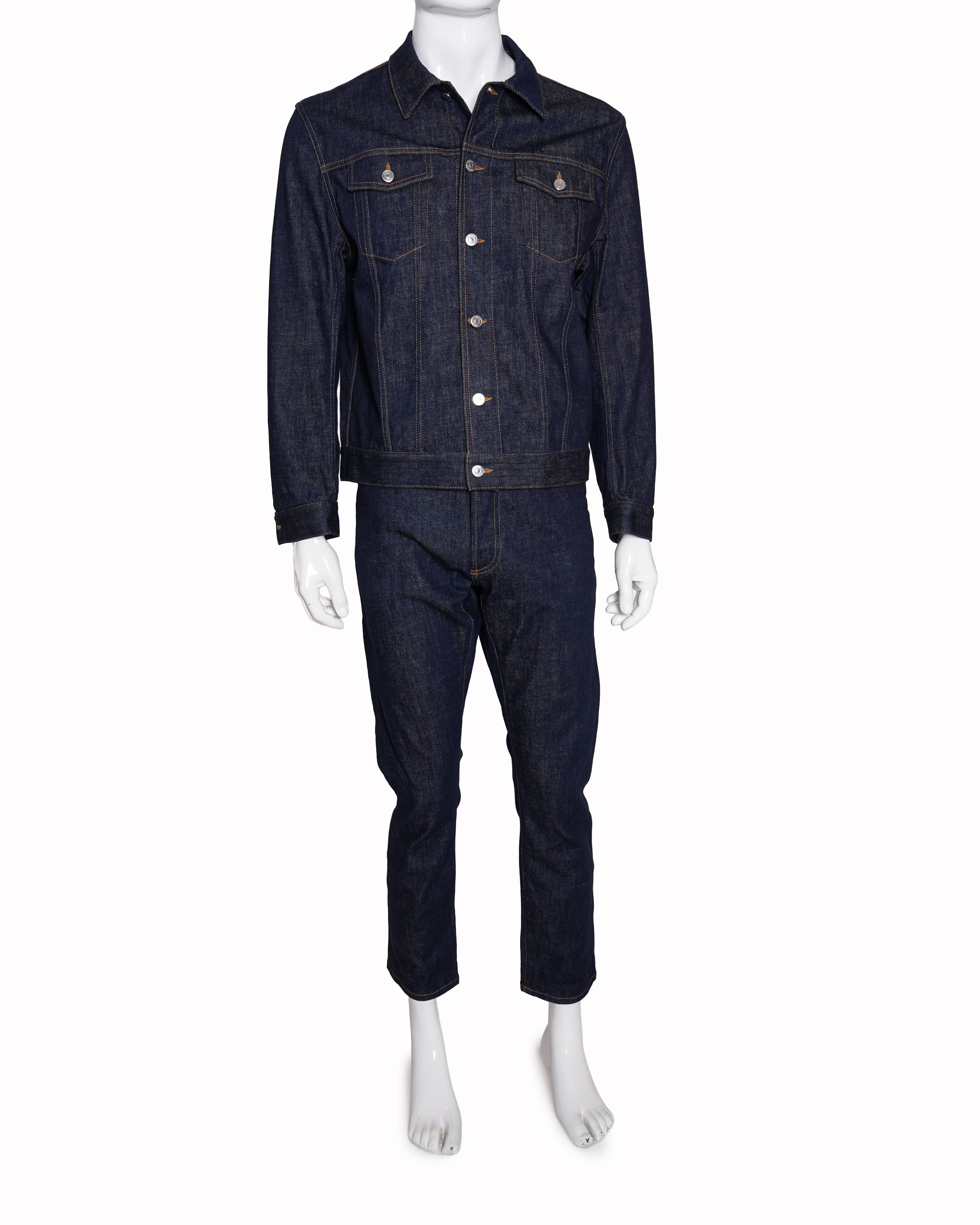 Christian Dior oblique cotton denim jacket with pants