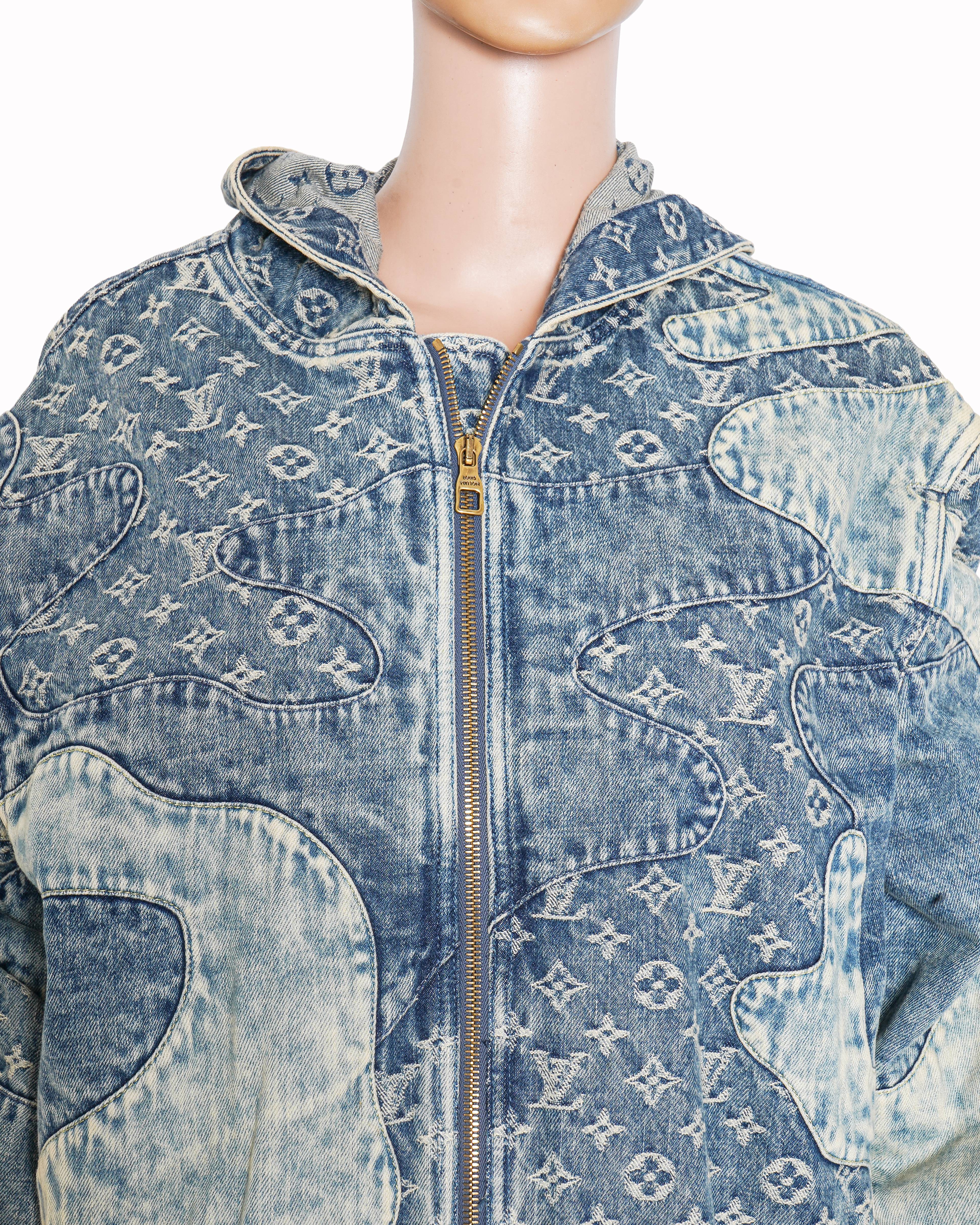 Louis Vuitton x Nigo Monogram Patchwork Denim Hooded Jacket