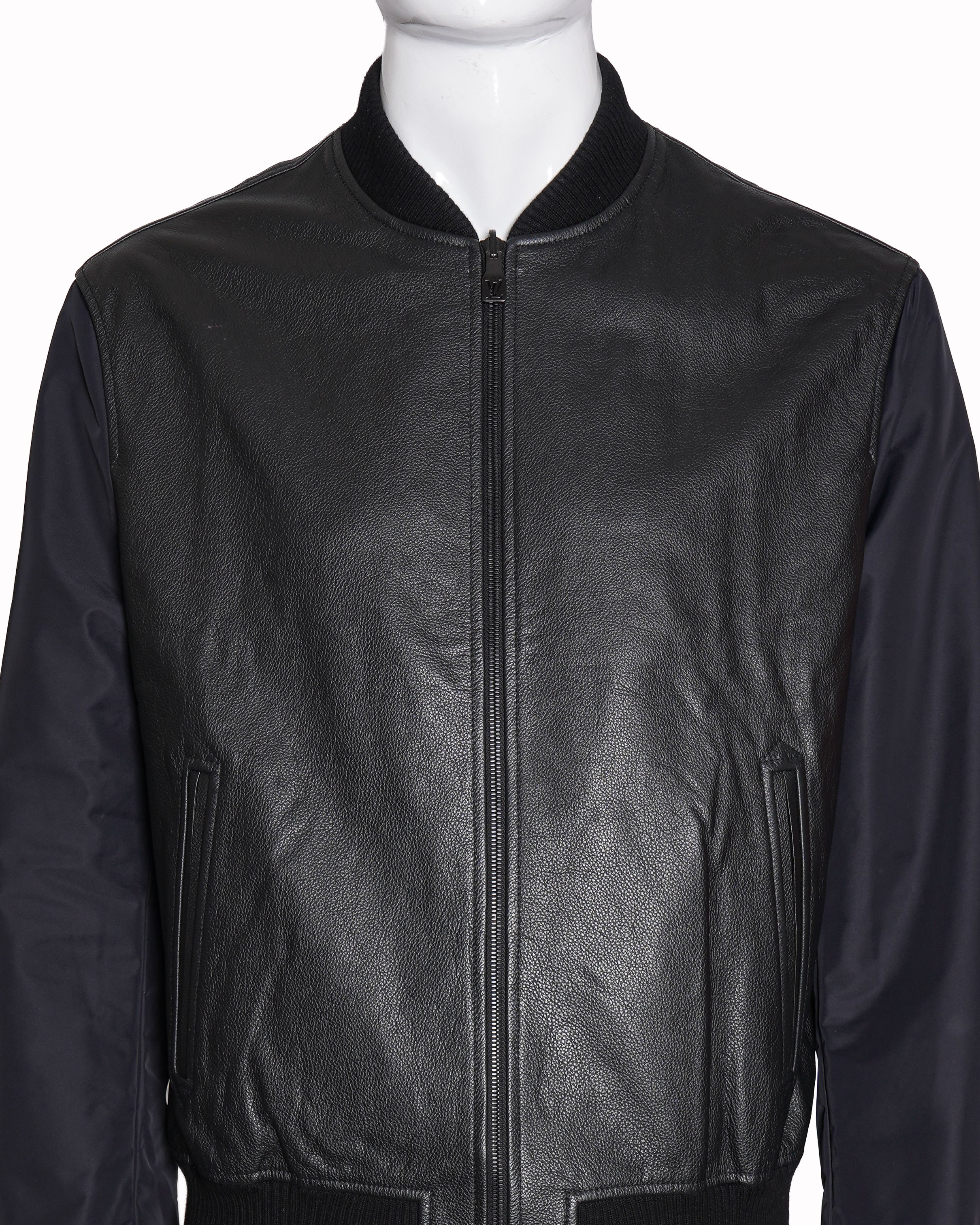 Louis vuitton reversible leather nylon & leather jacket
