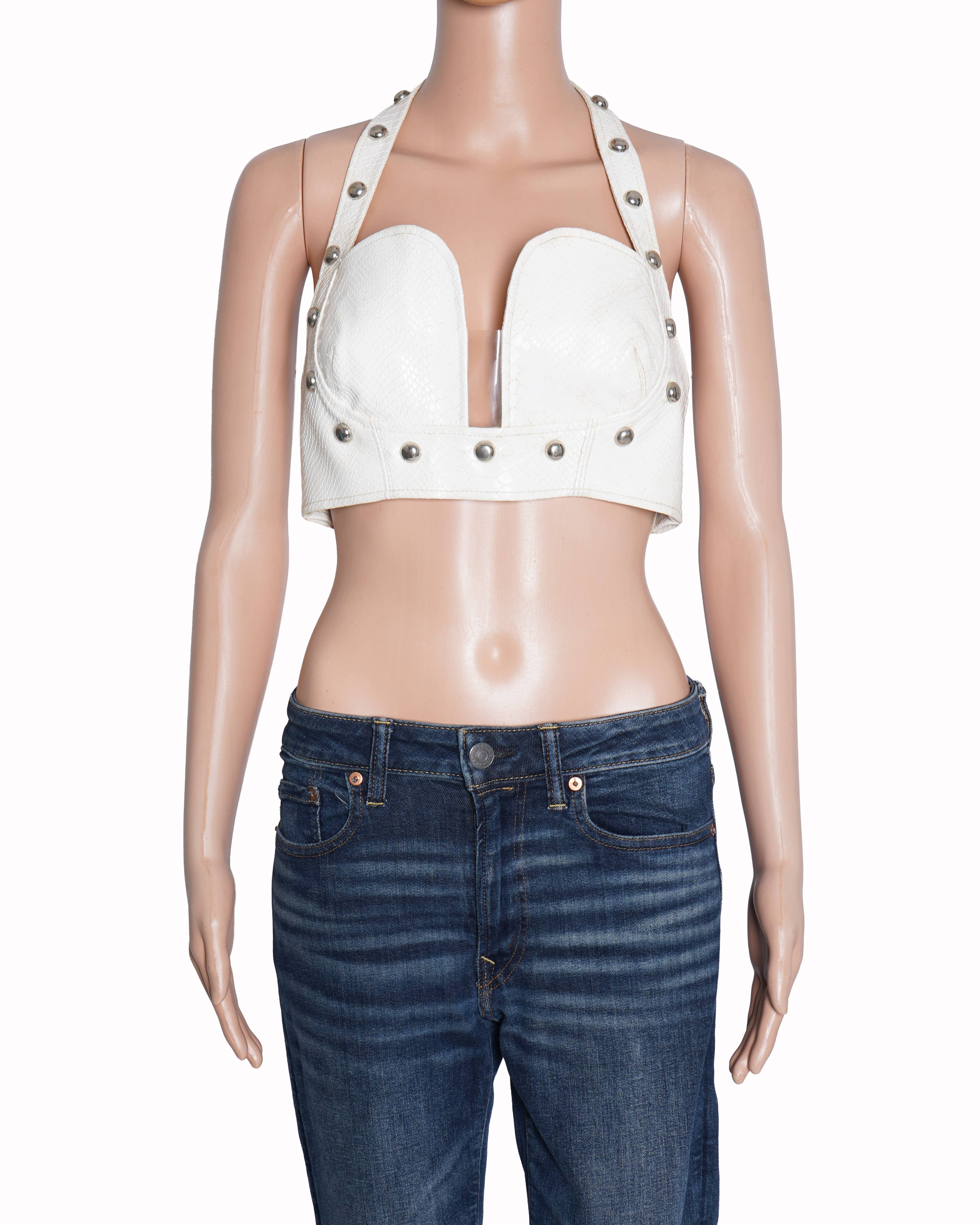 New Papa Don't Preach Leather Constructed Top