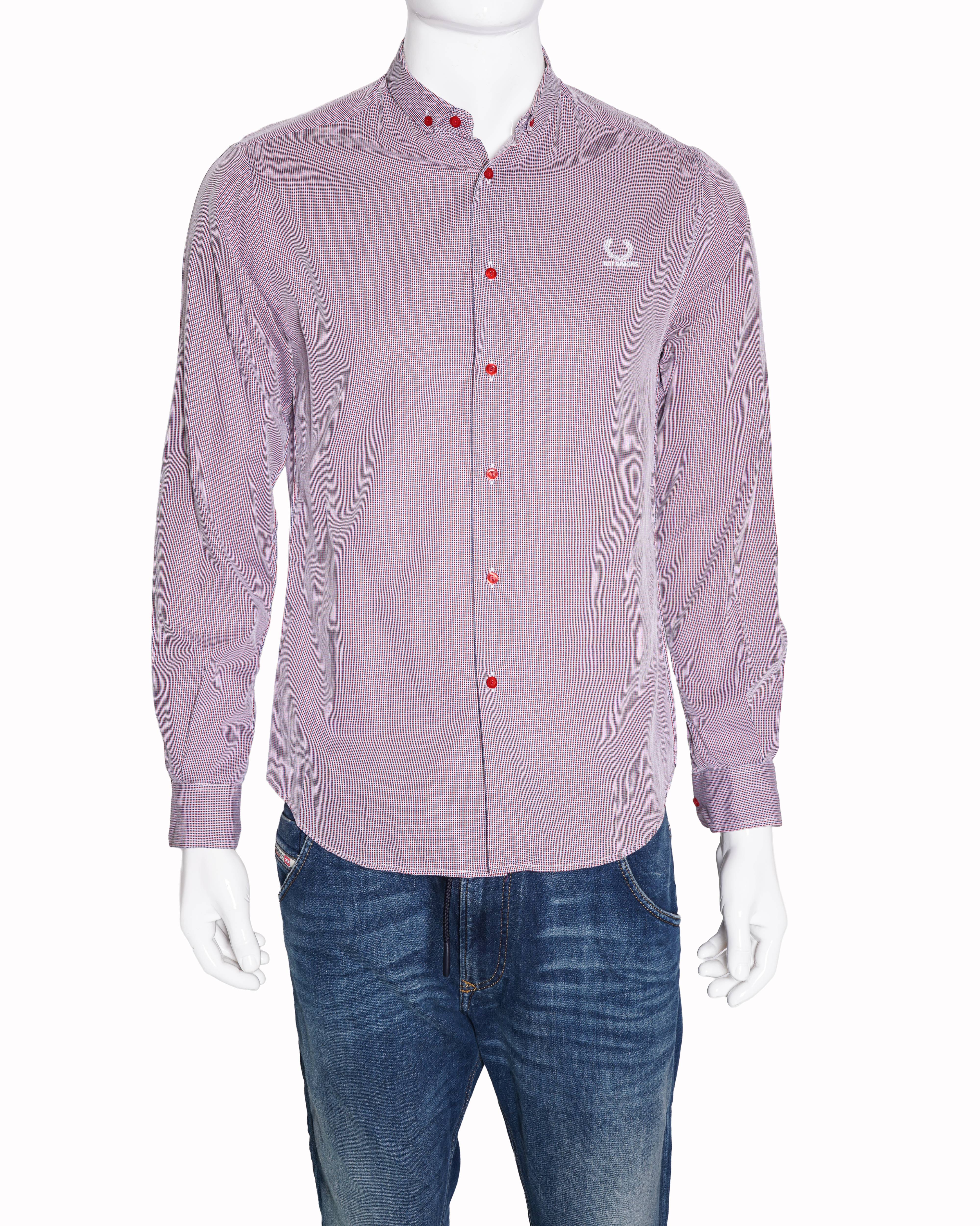 RAF Simons x Fred Perry shirt in coral