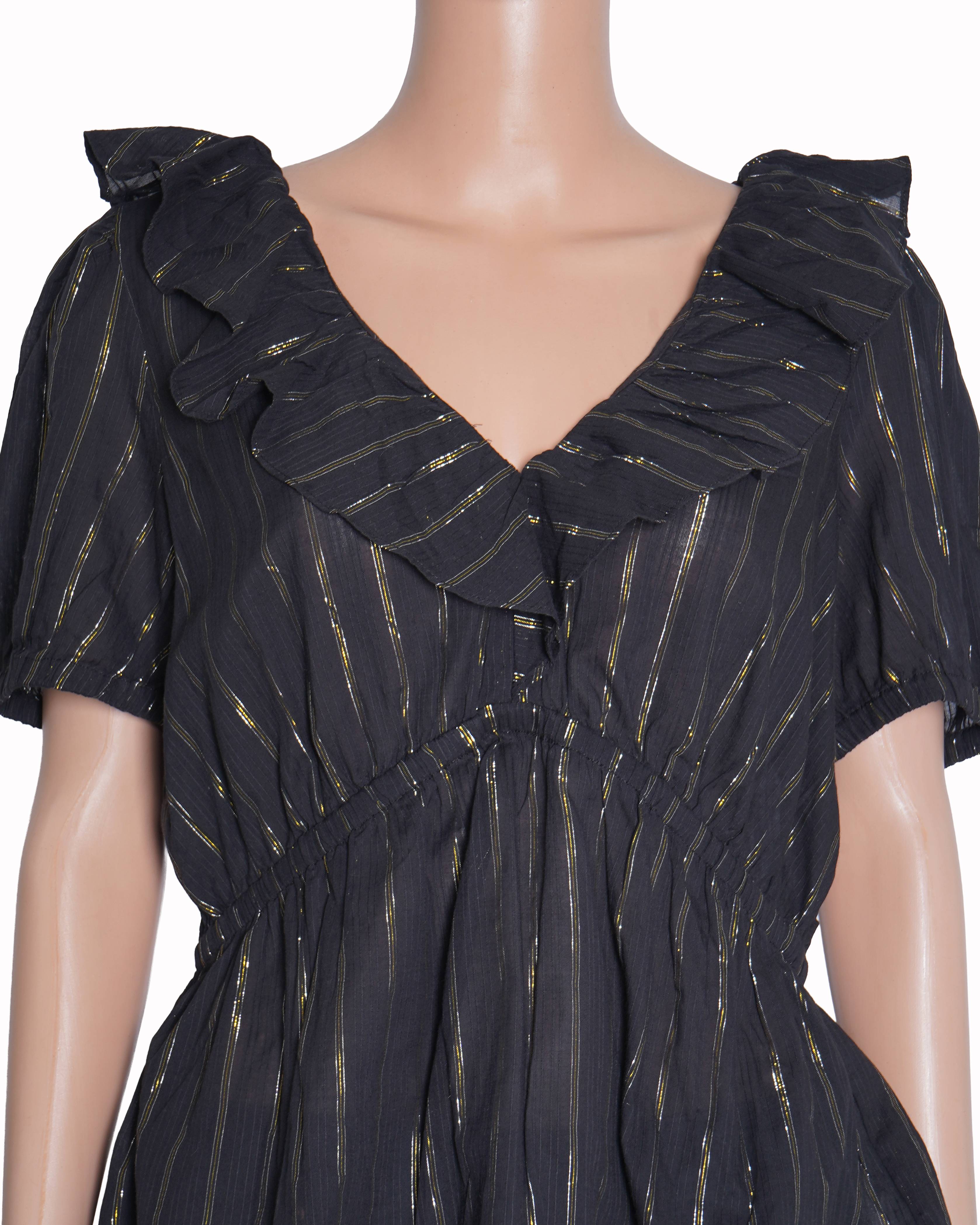 Michael kors black striped top