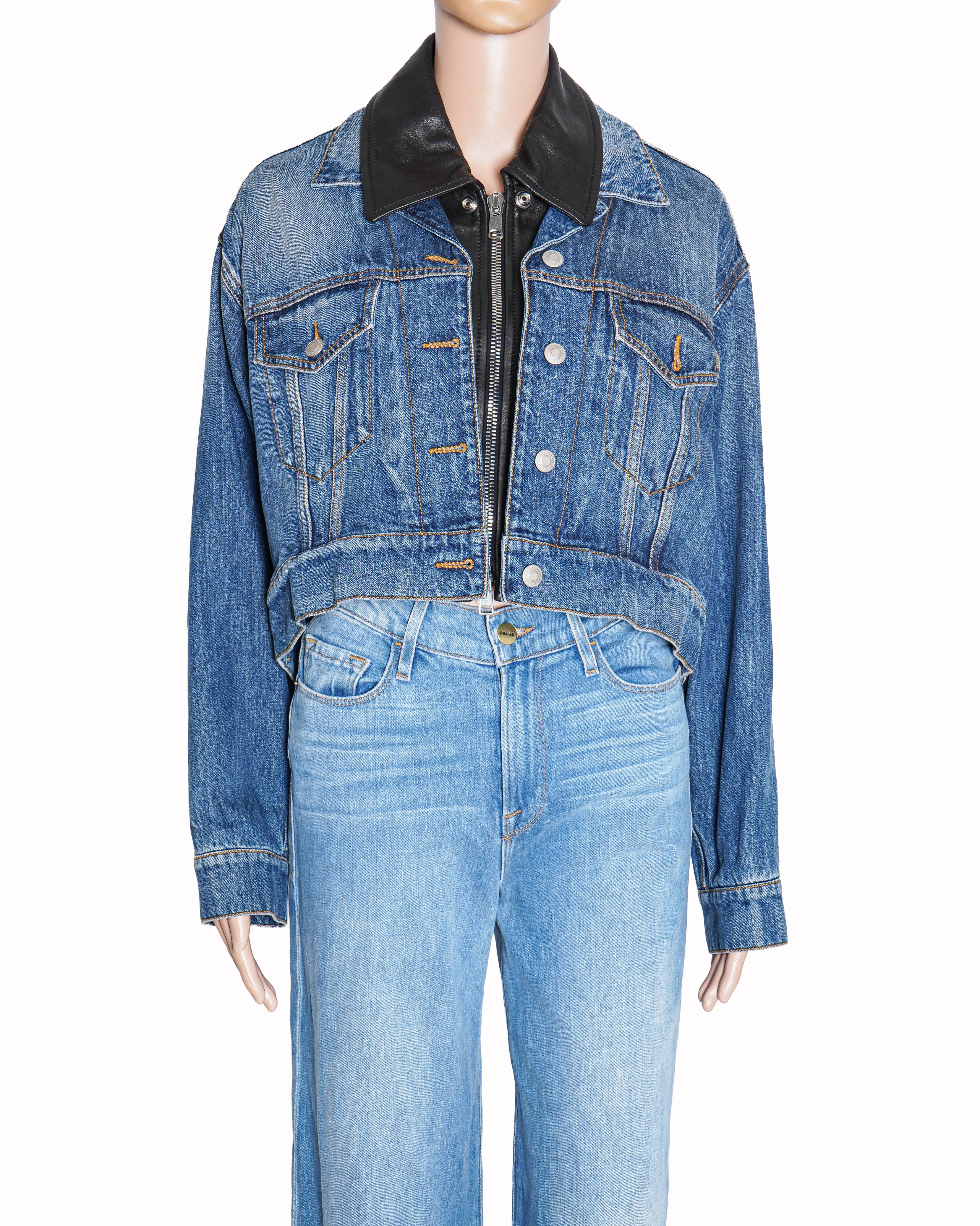 Alexander McQueen Hybrid Aviator Denim Jacket