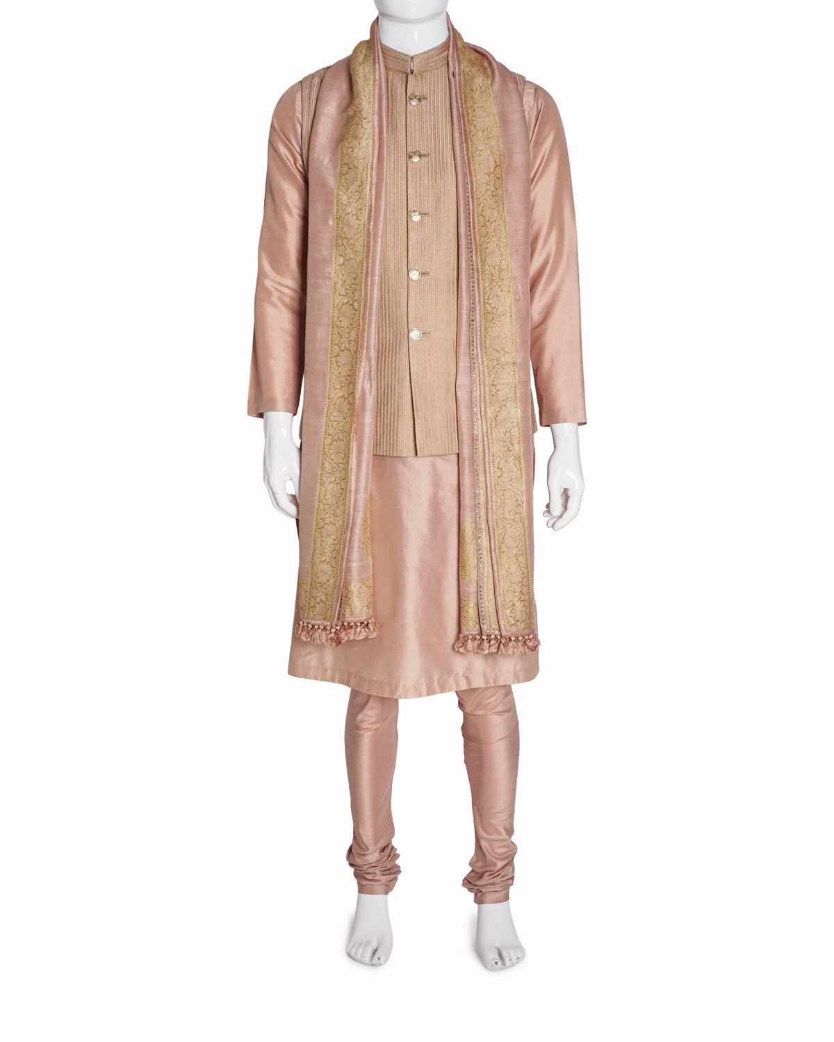 Sabyasachi Blush Pink Silk Kurta Set of 4 for Men