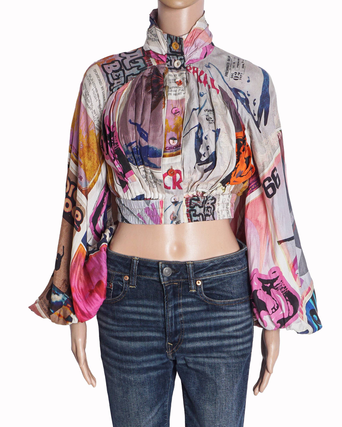 Zimmermann Balloon Sleeves Silk Top