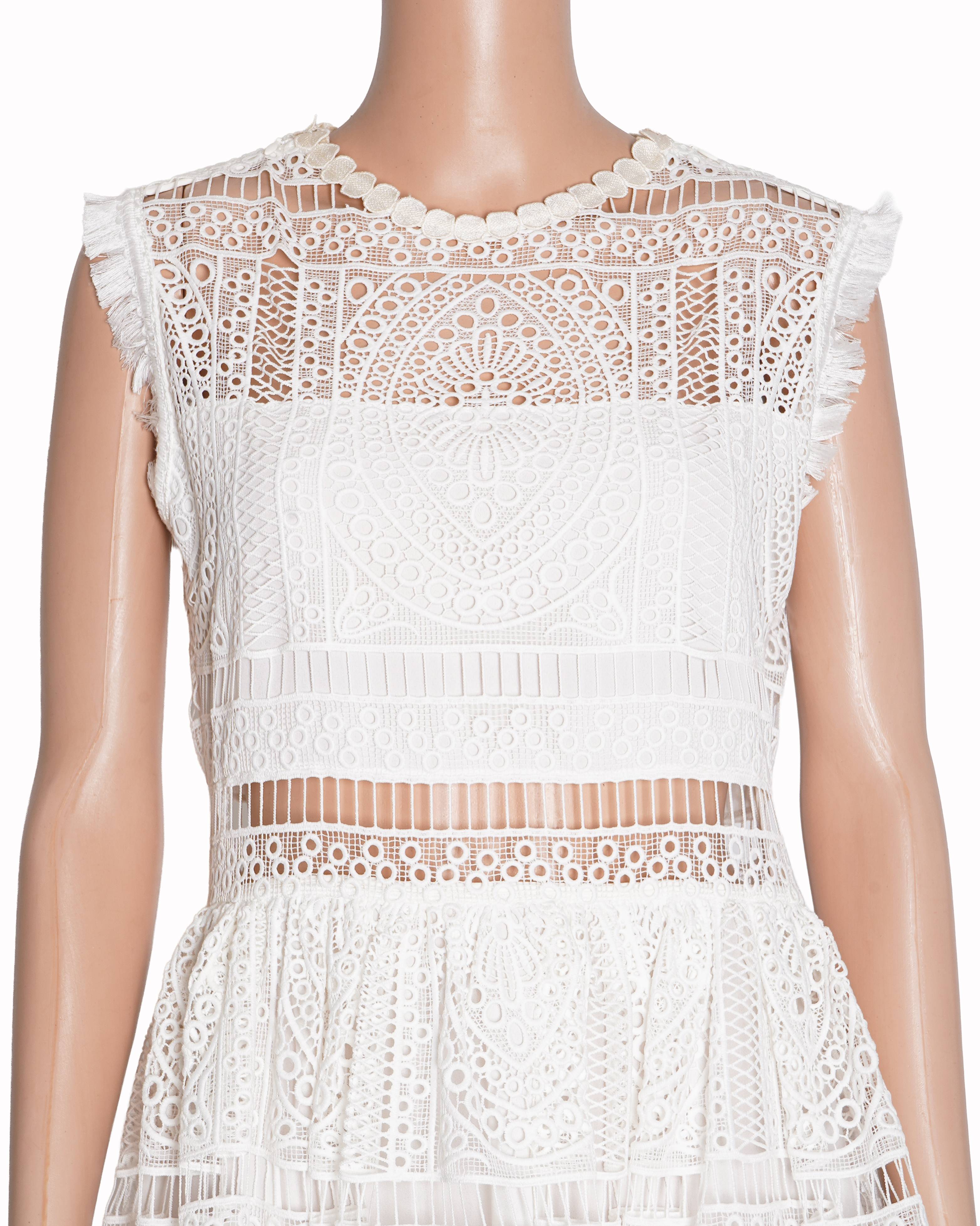 Alexis Lace Dress In White