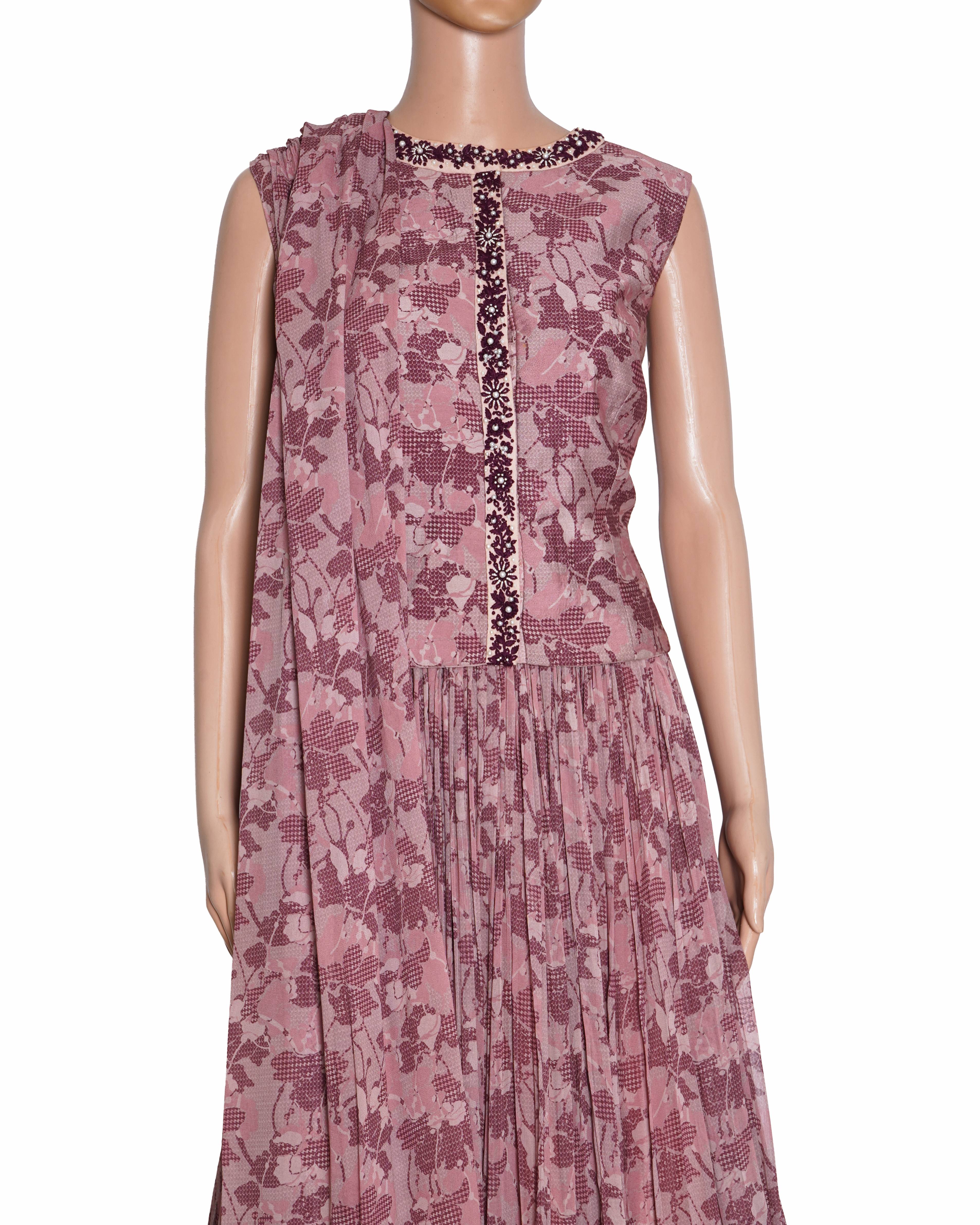 Adi by Aditya Khandelwal rose gold embroidered set