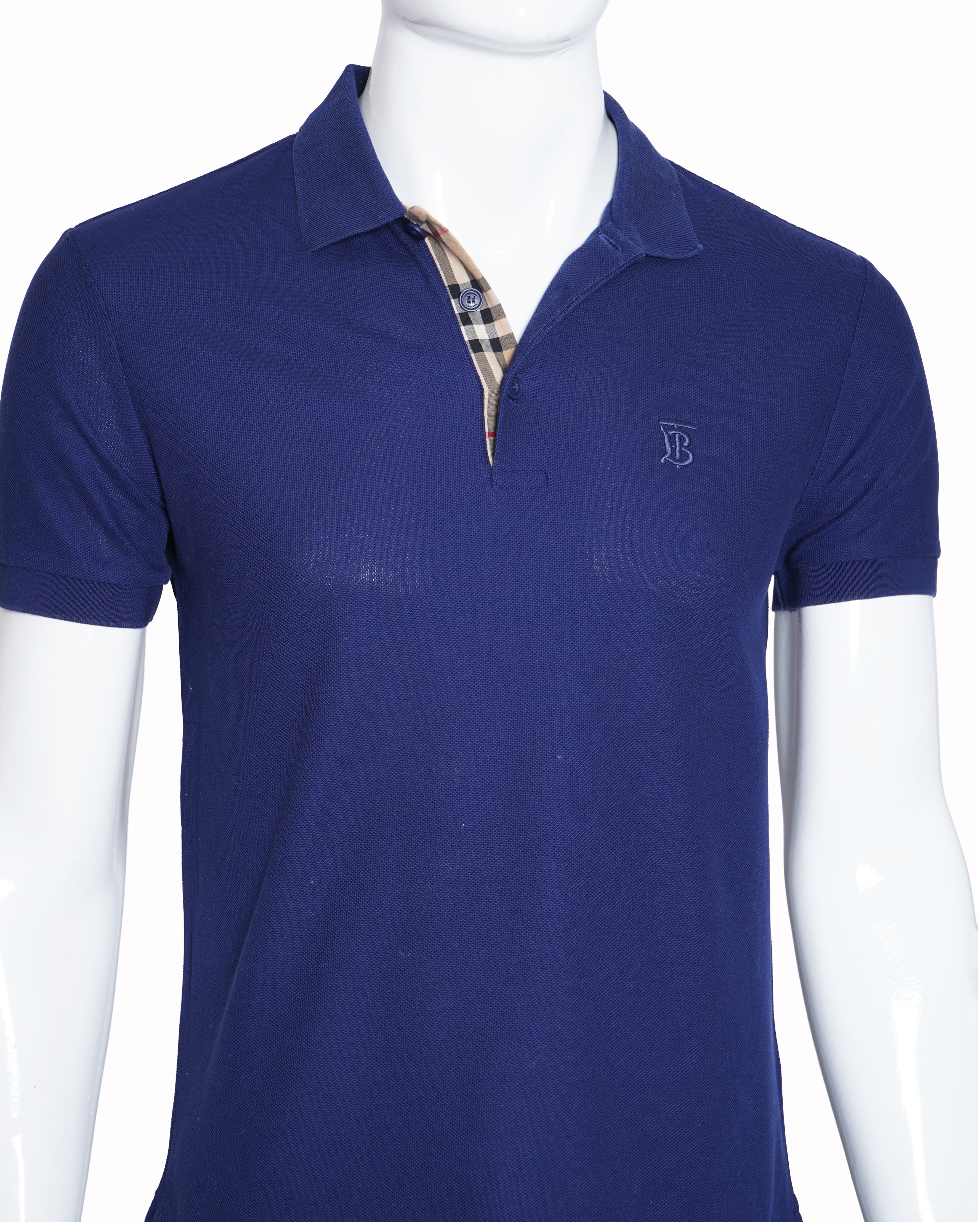 Burberry Polo T shirt in navy blue