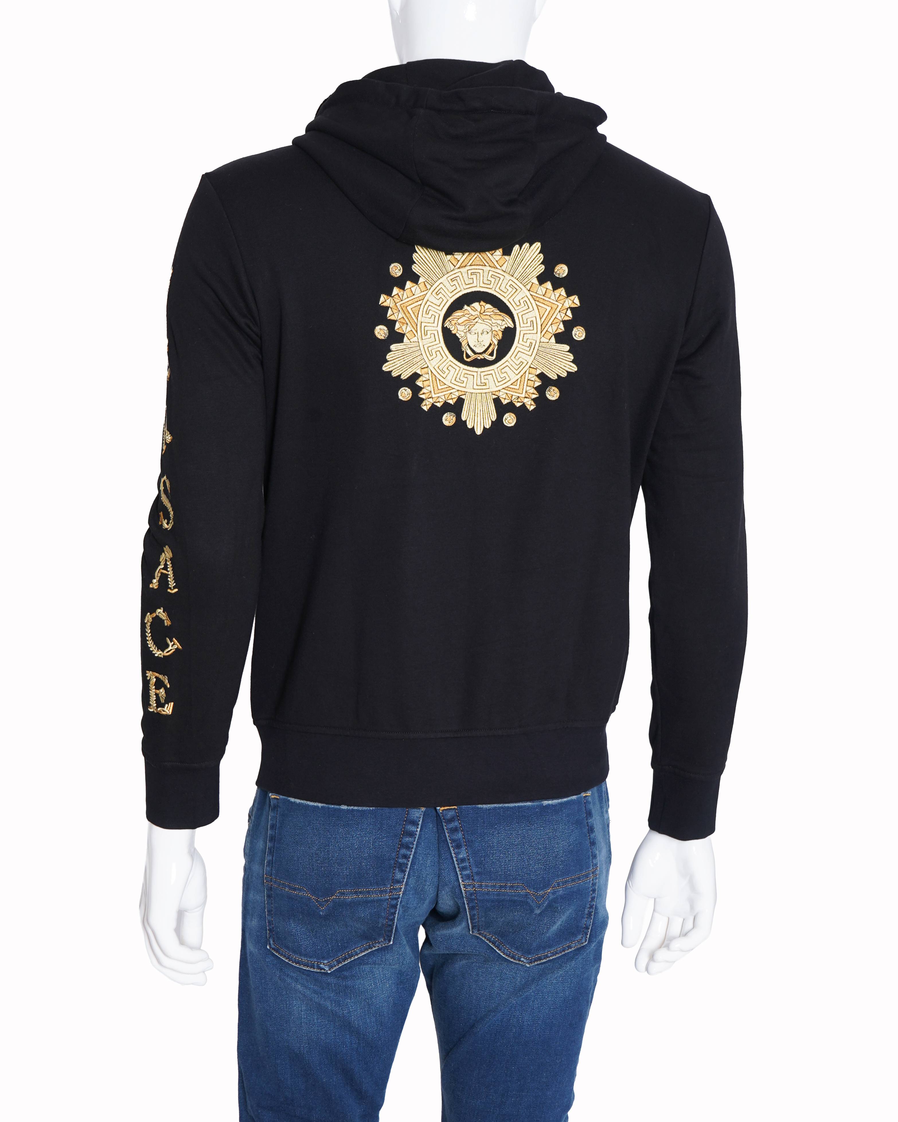 Versace
Black Logo Printed Cotton Hoodie