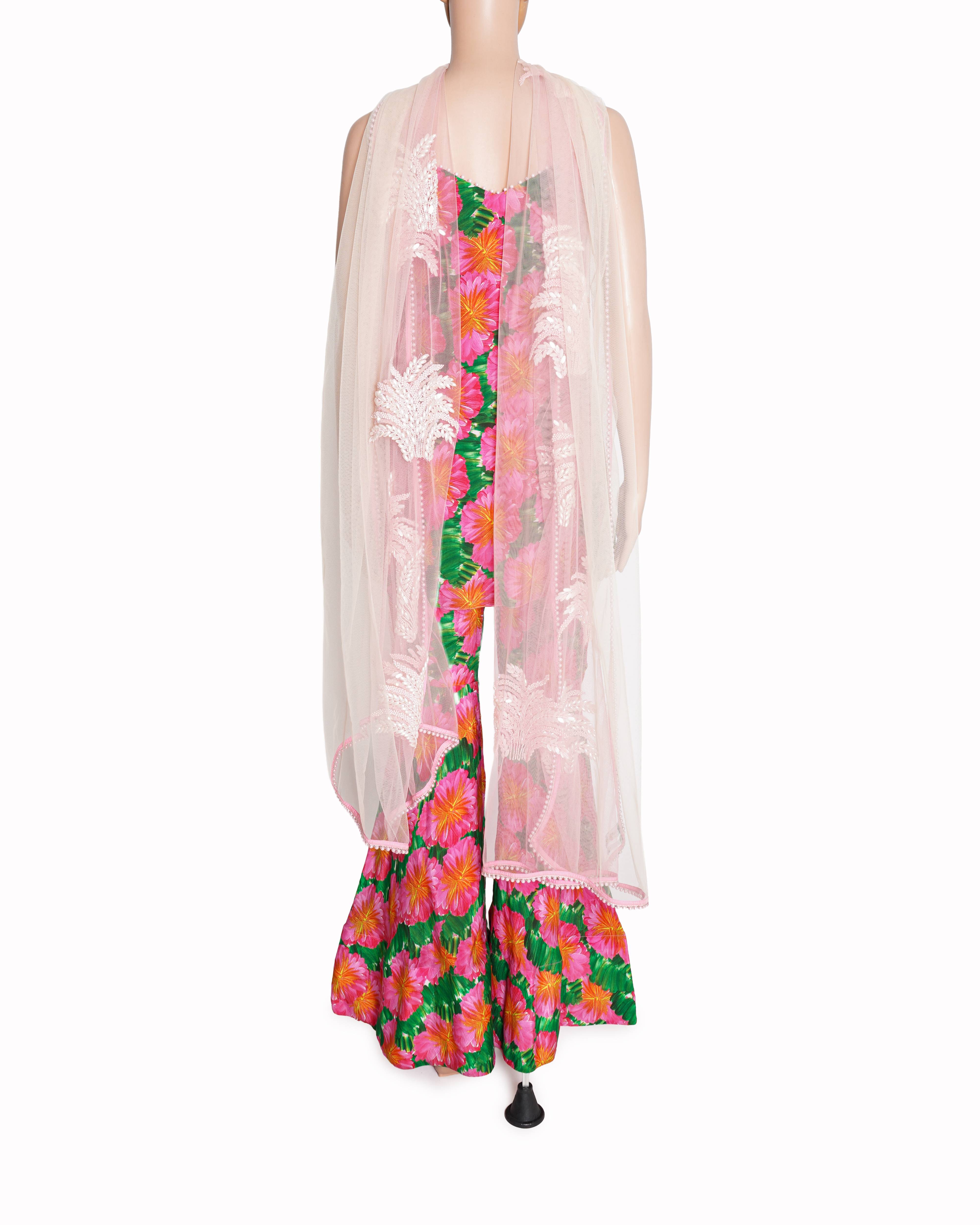 Masaba
Pink Crepe Printed Kurta Sharara Set