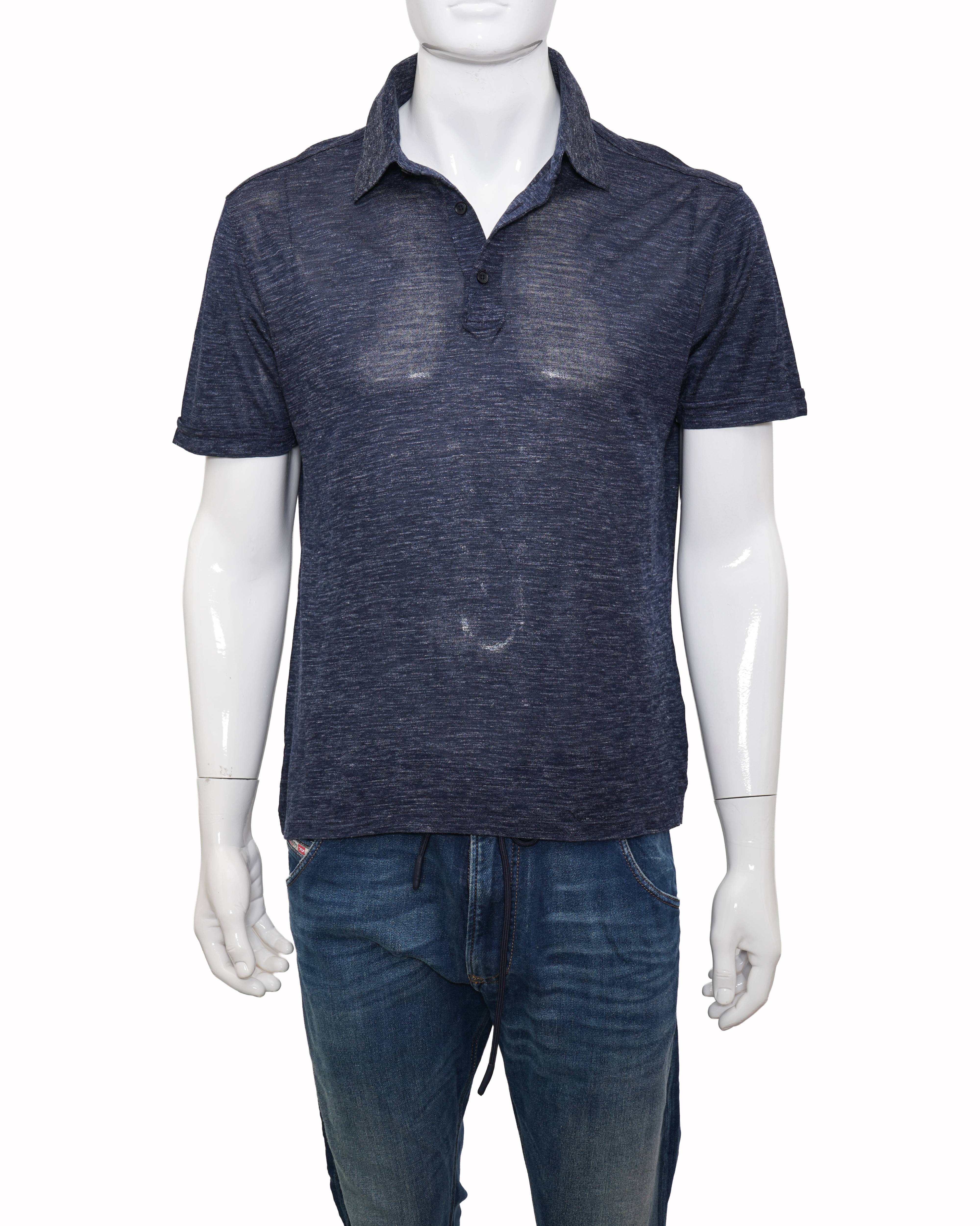 Zegna Men's Polo In Ink Blue