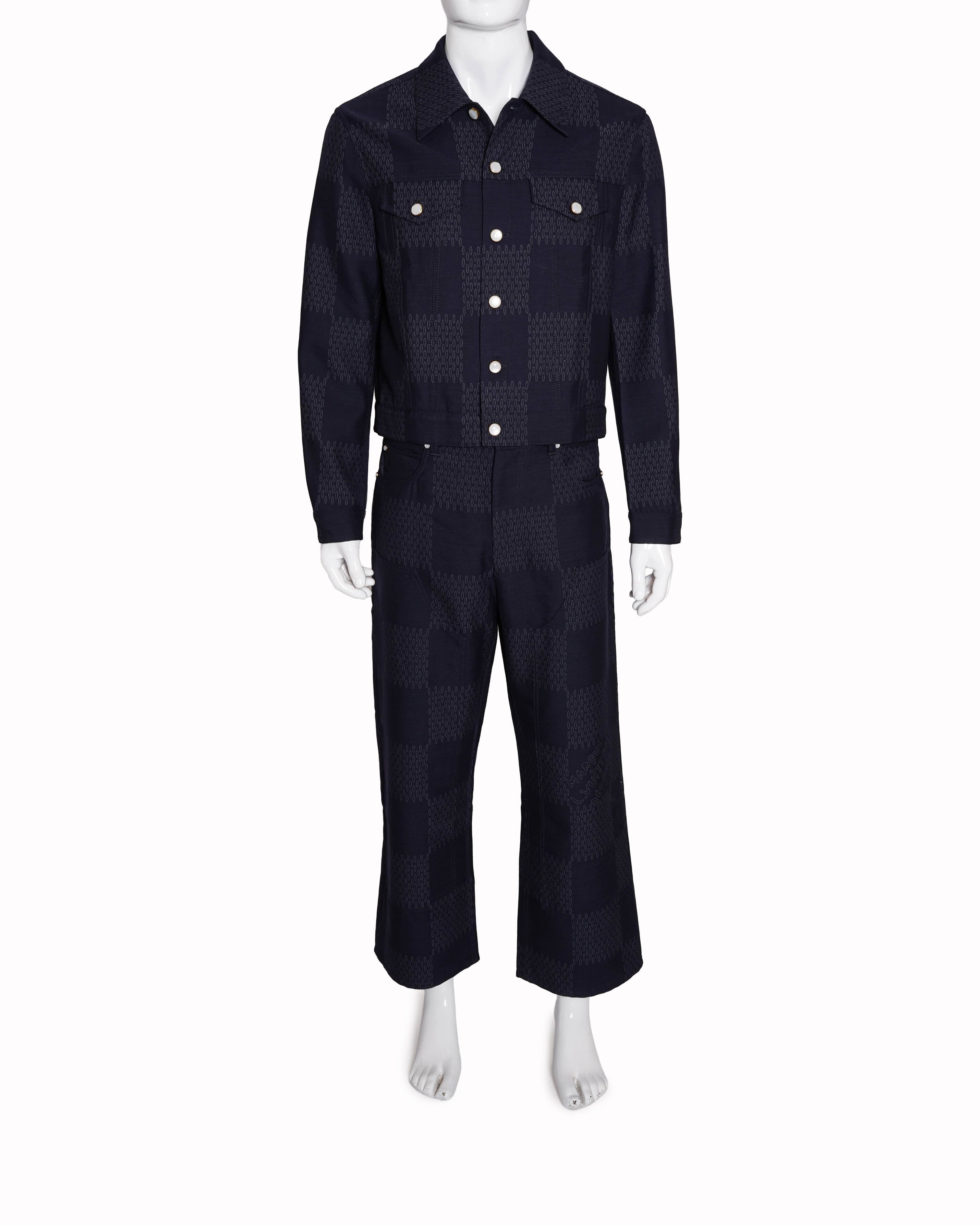 Christian Dior oblique cotton denim jacket with pants