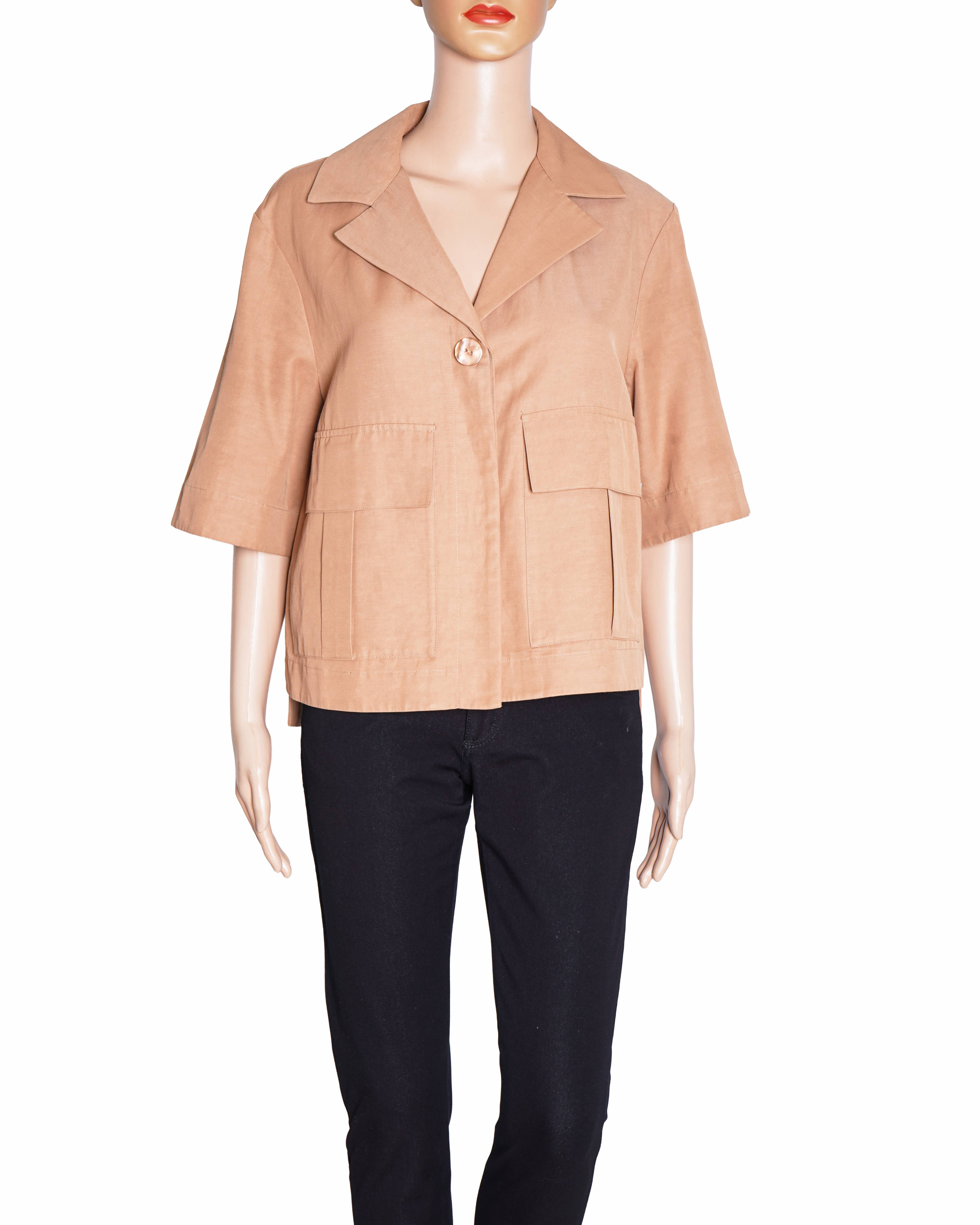 Purificacion Garcia Peak Colar Jacket In Brown