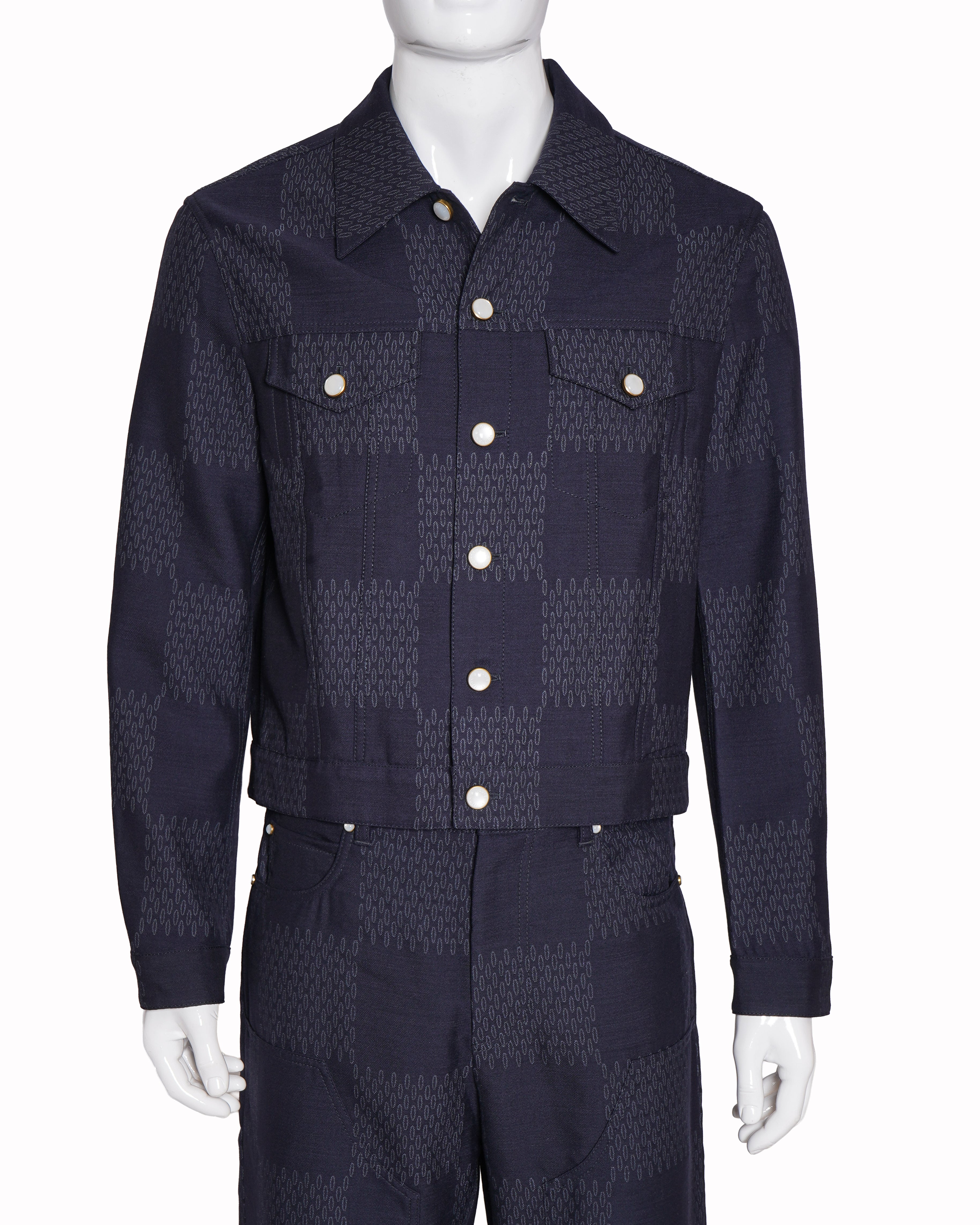 New Louis vuitton damier tailored trucker jacket with pants
