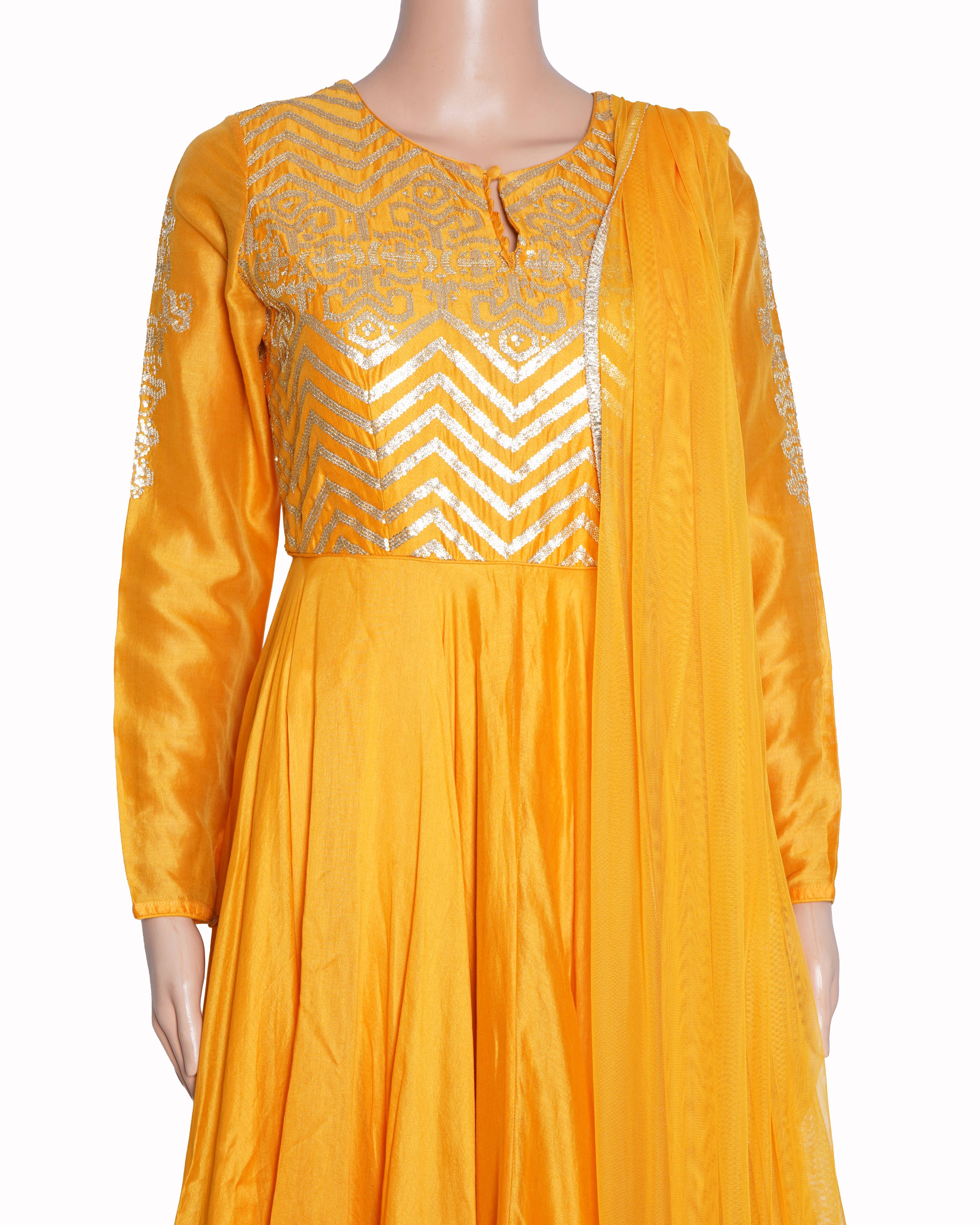 Varun & Nidhika Yellow Anarkali set