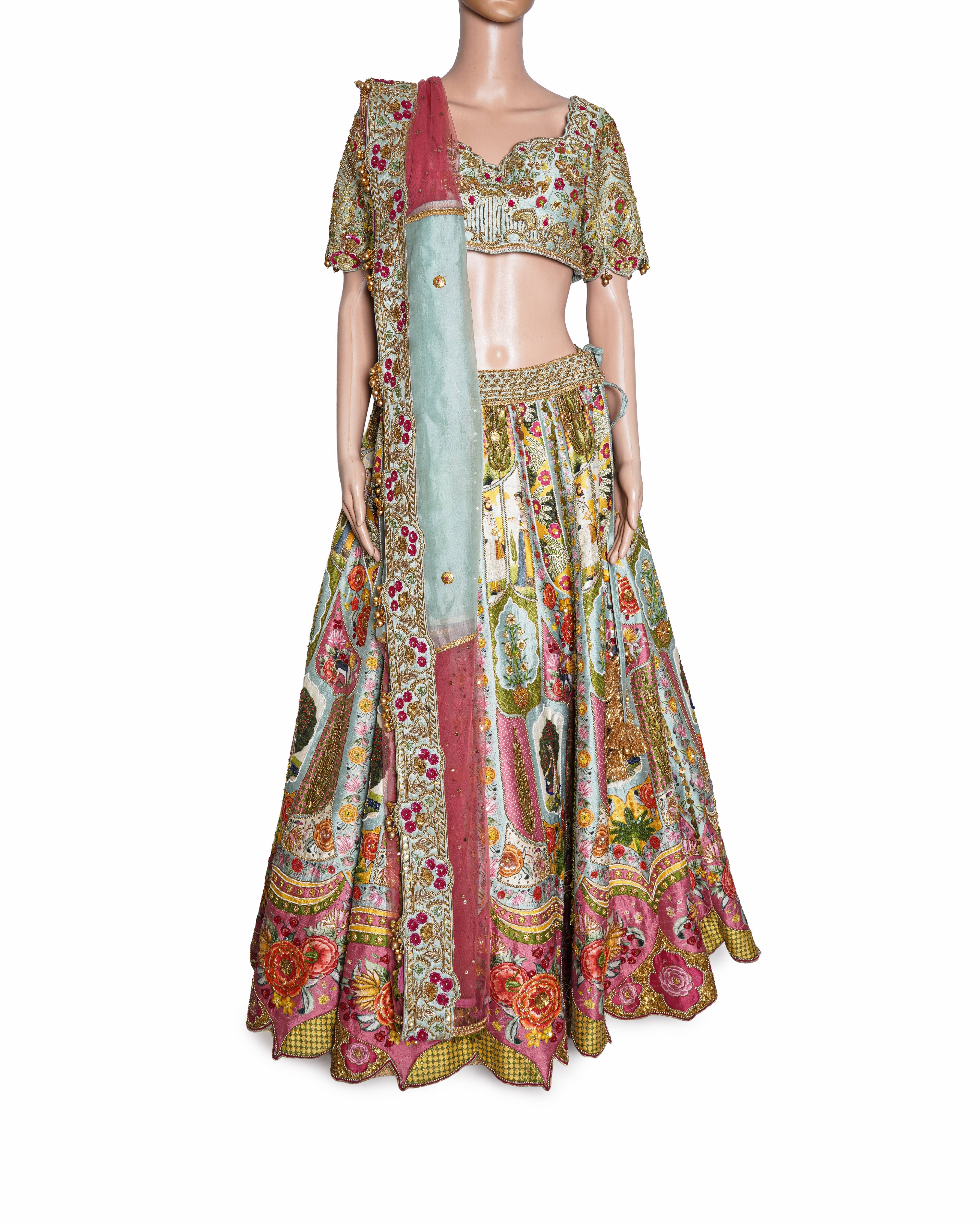Gazal Gupta Gul-e-Husn Hand-Embroidered Bridal Lehenga