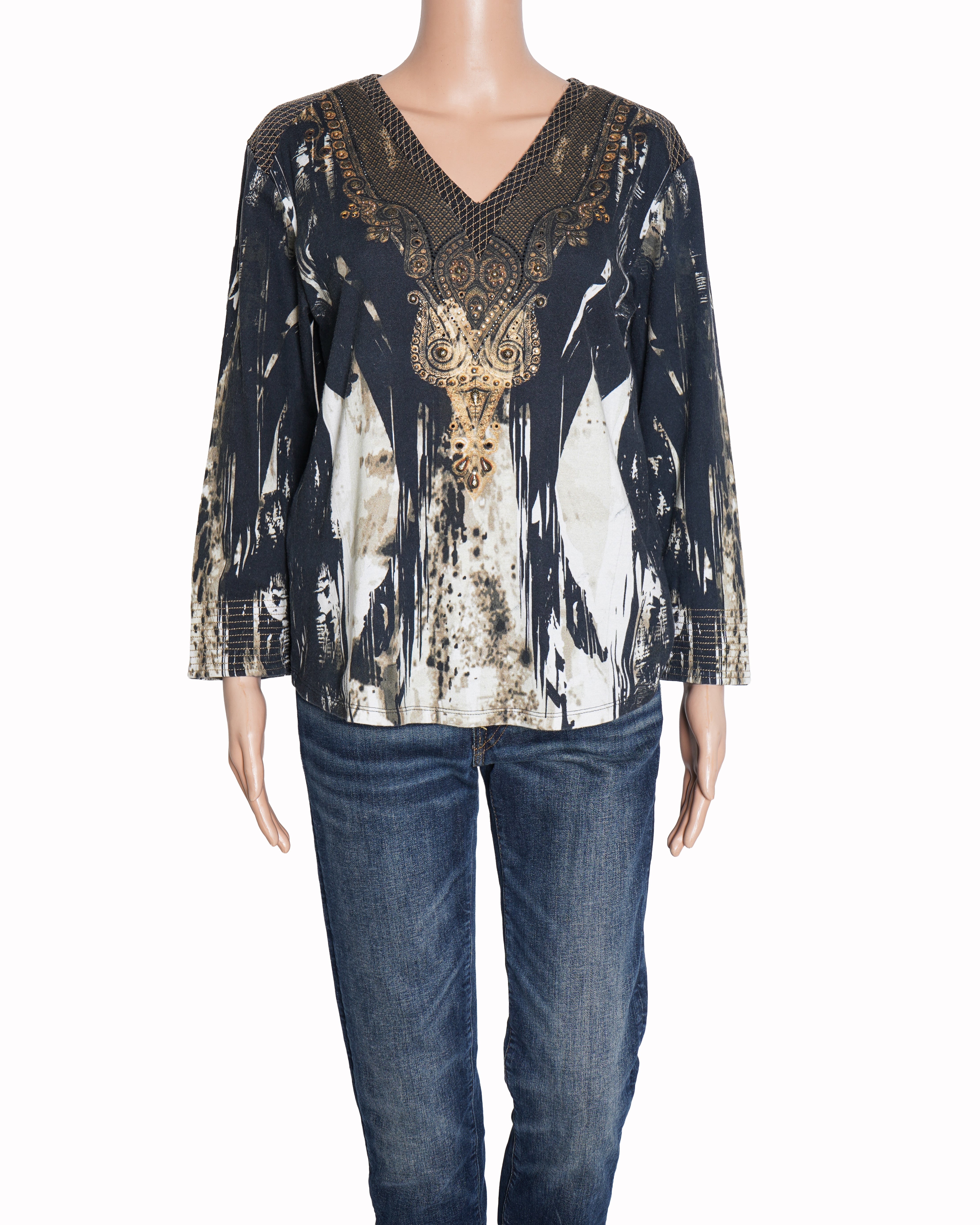 Tarun Tahiliani Abstract Print Top