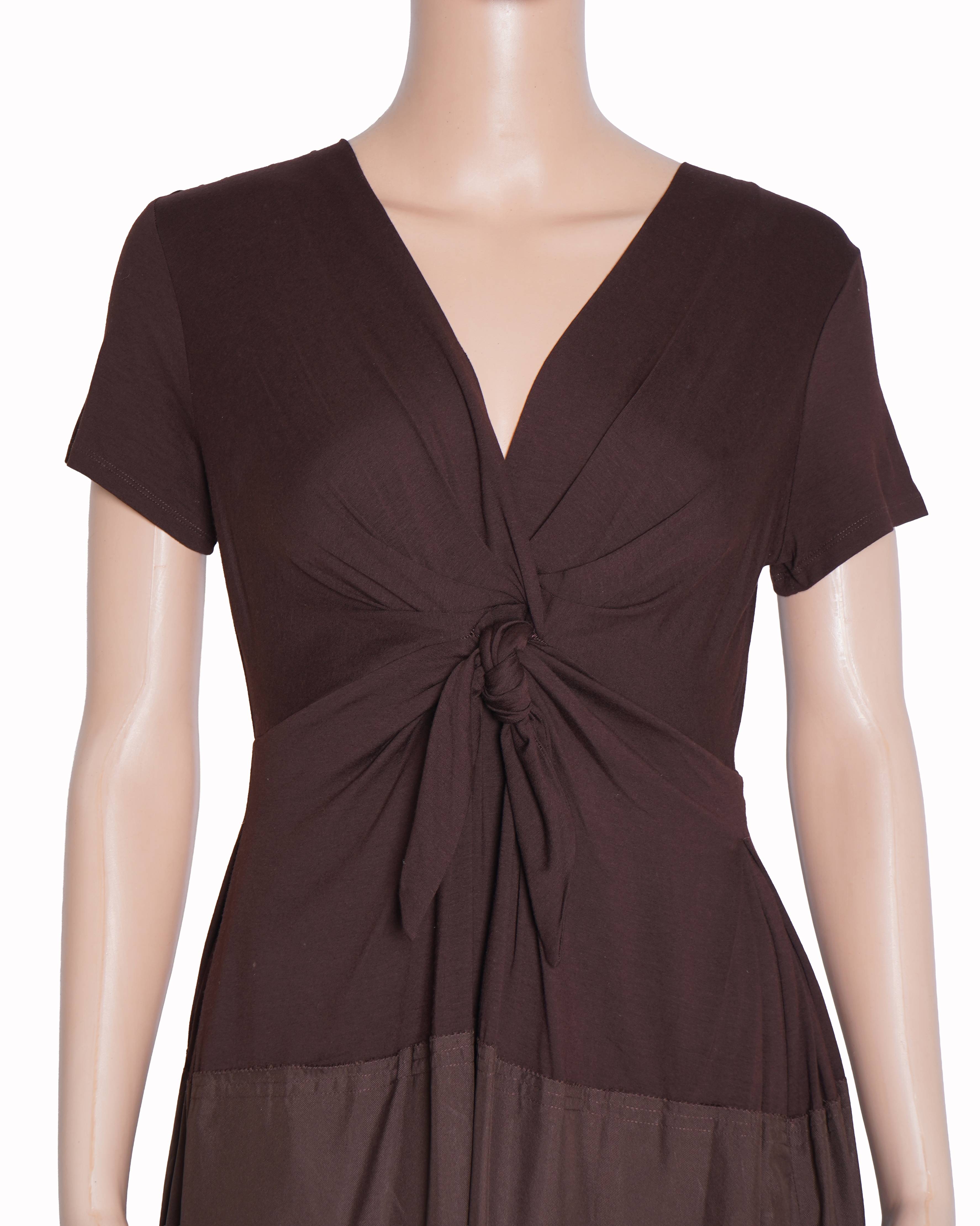 DKNY brown knot mini dress