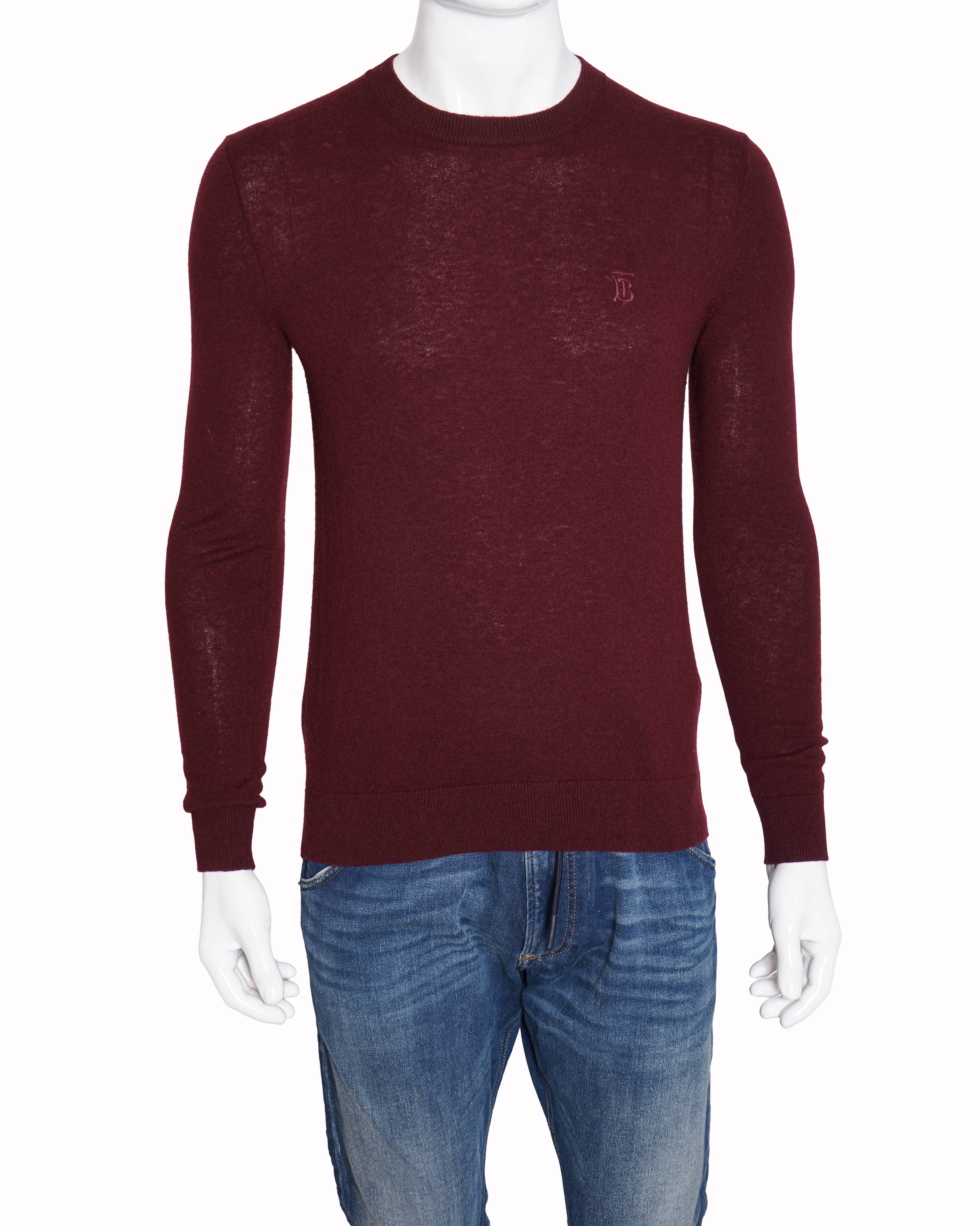 Burberry Cashmere Sweater In Maroon