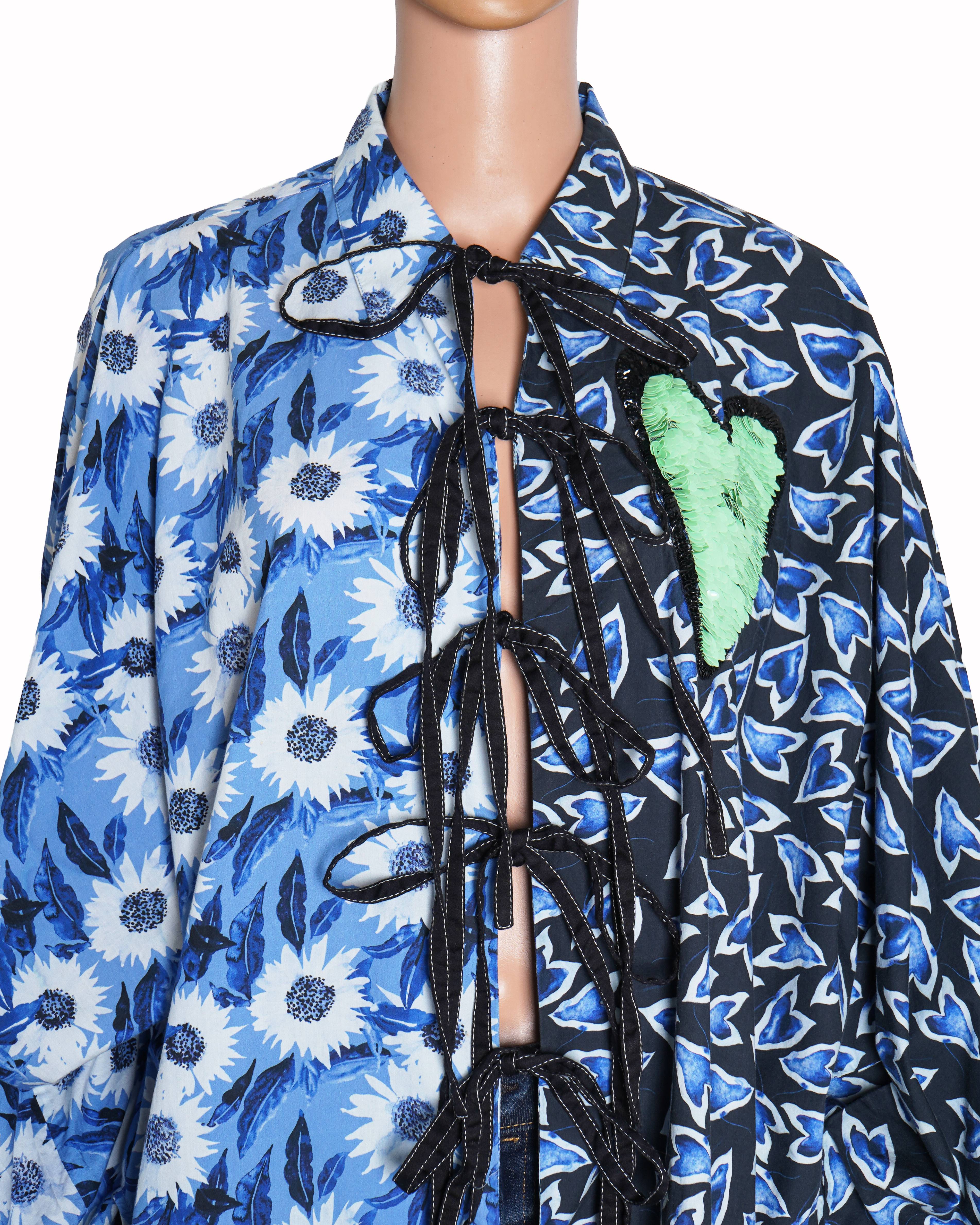 Dhruv Kapoor Blue two-toned Printed Shirt