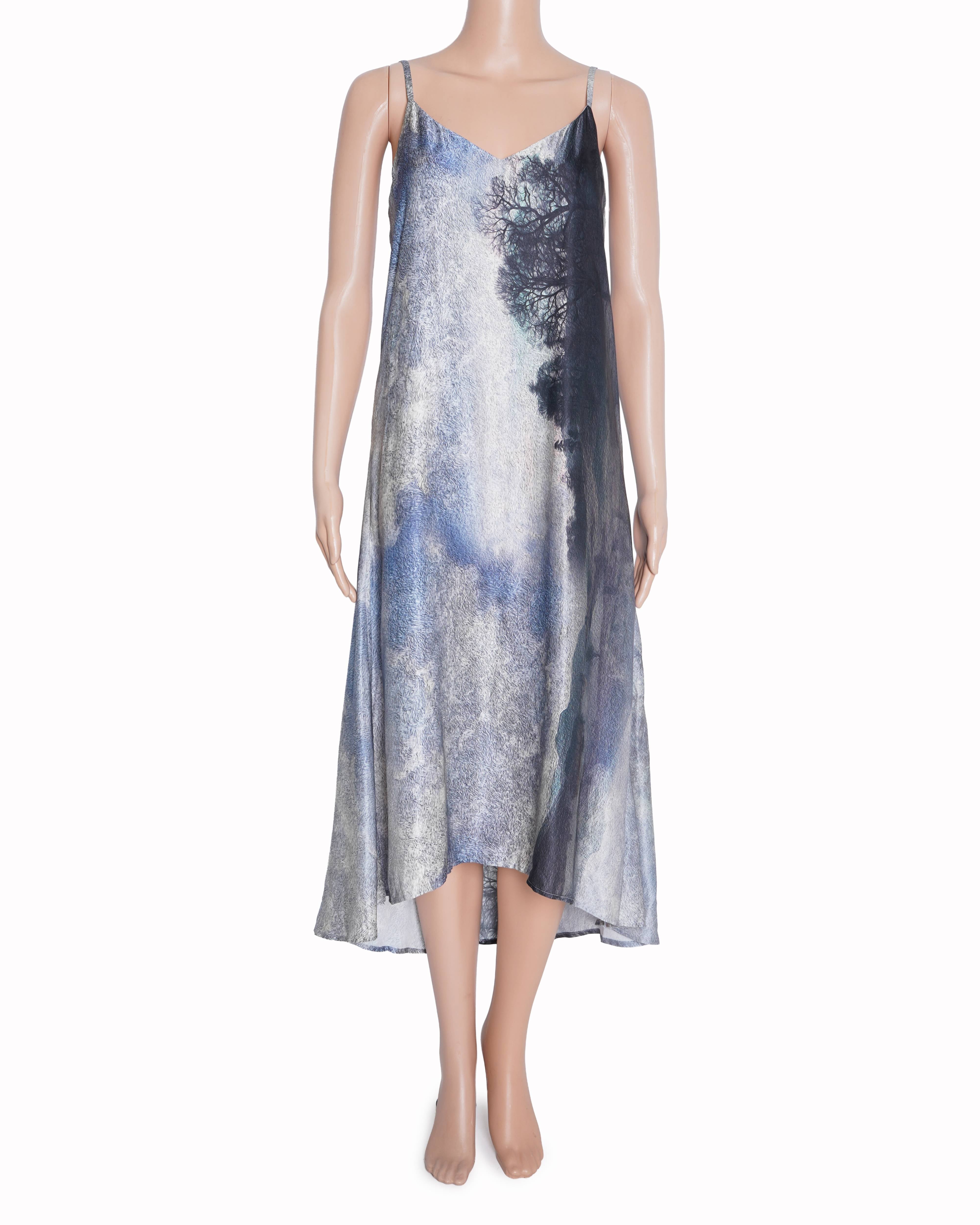 New All saints essey hampstead strappy abstract print slip dress