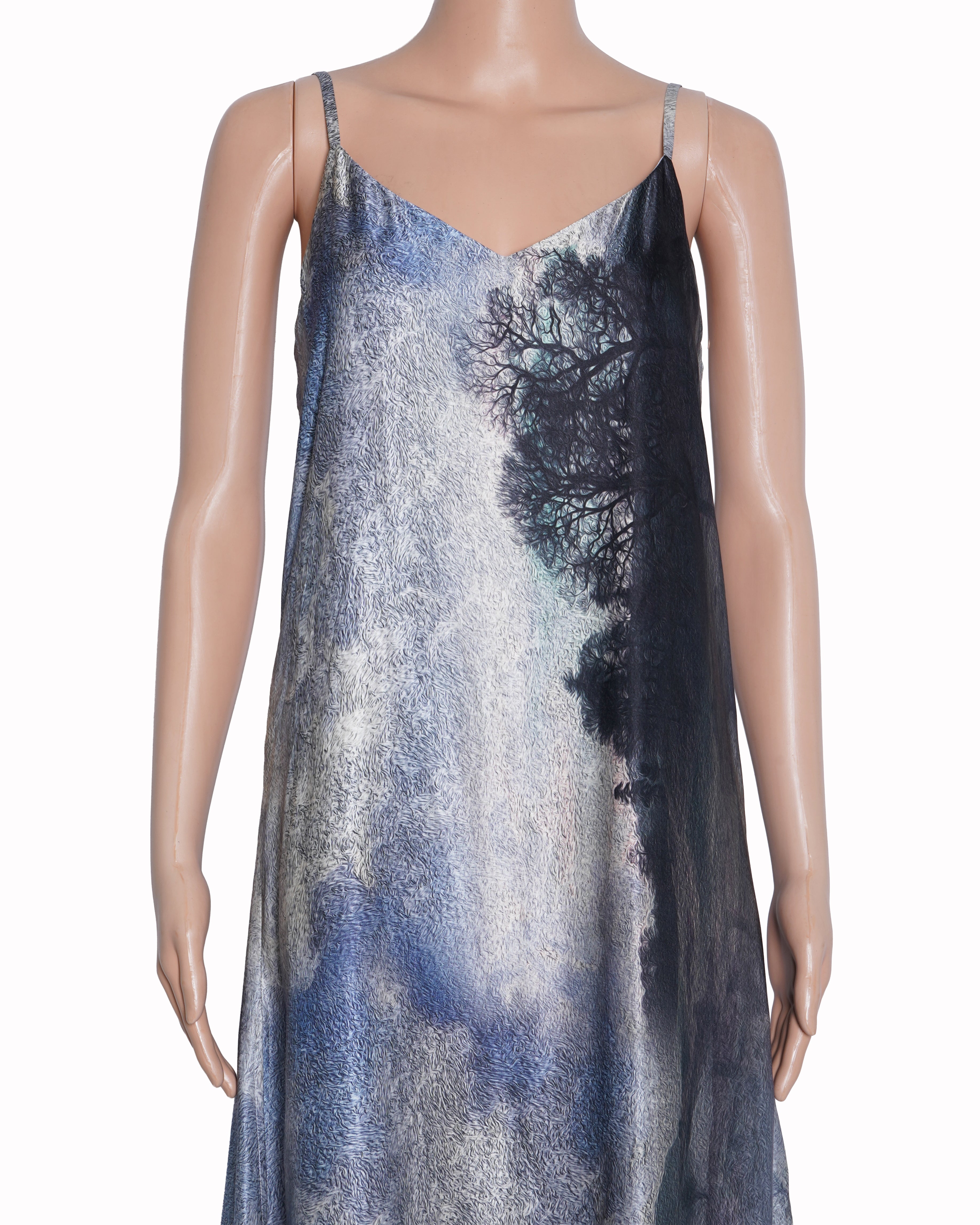 New All saints essey hampstead strappy abstract print slip dress