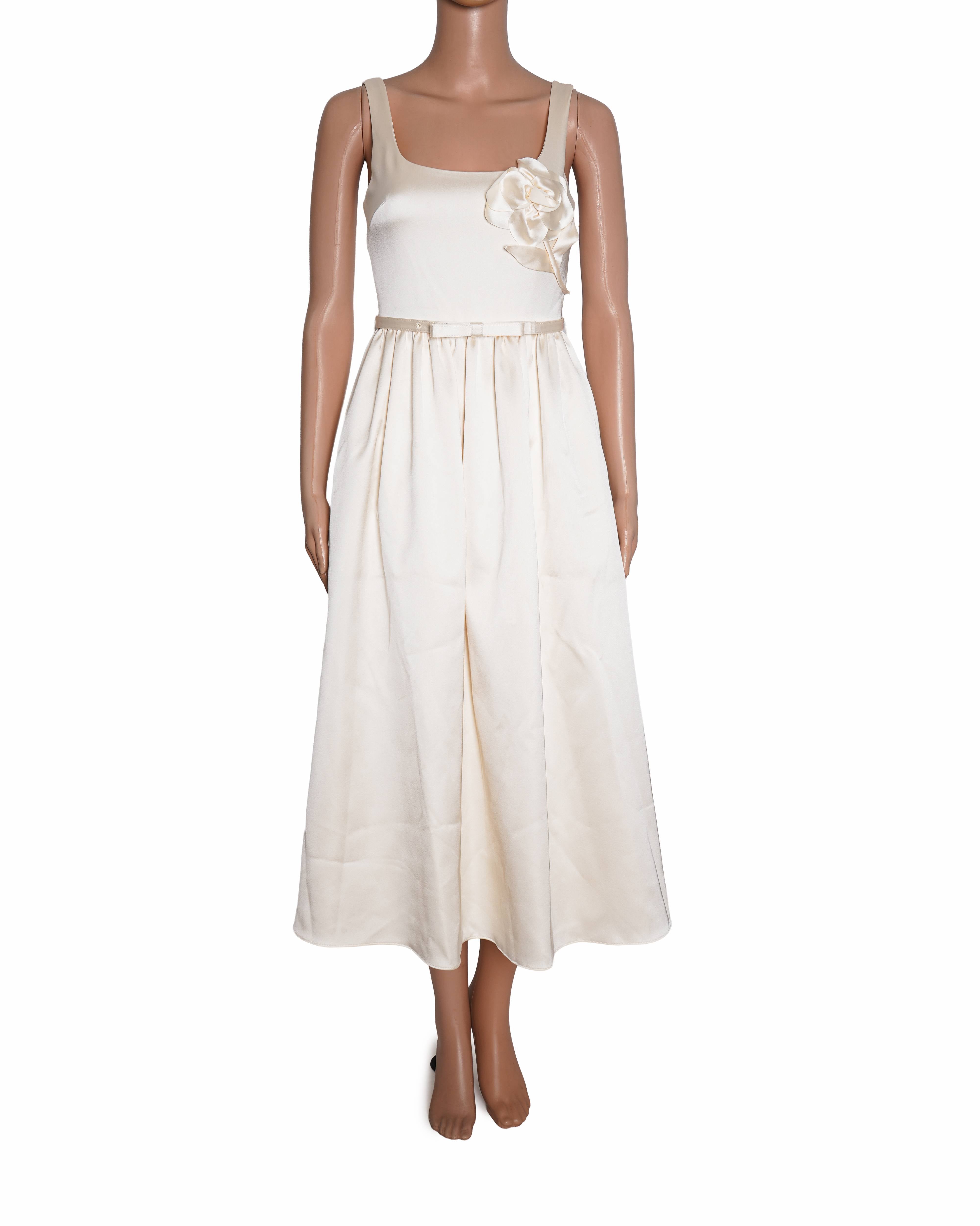 Self-Portrait Satin Sleeveless Dress