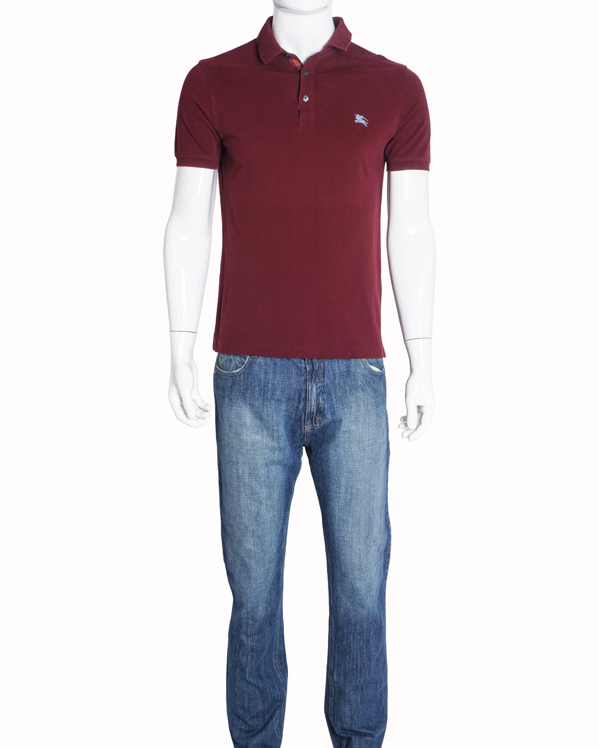 Burberry Vintage Maroon Polo T-Shirt