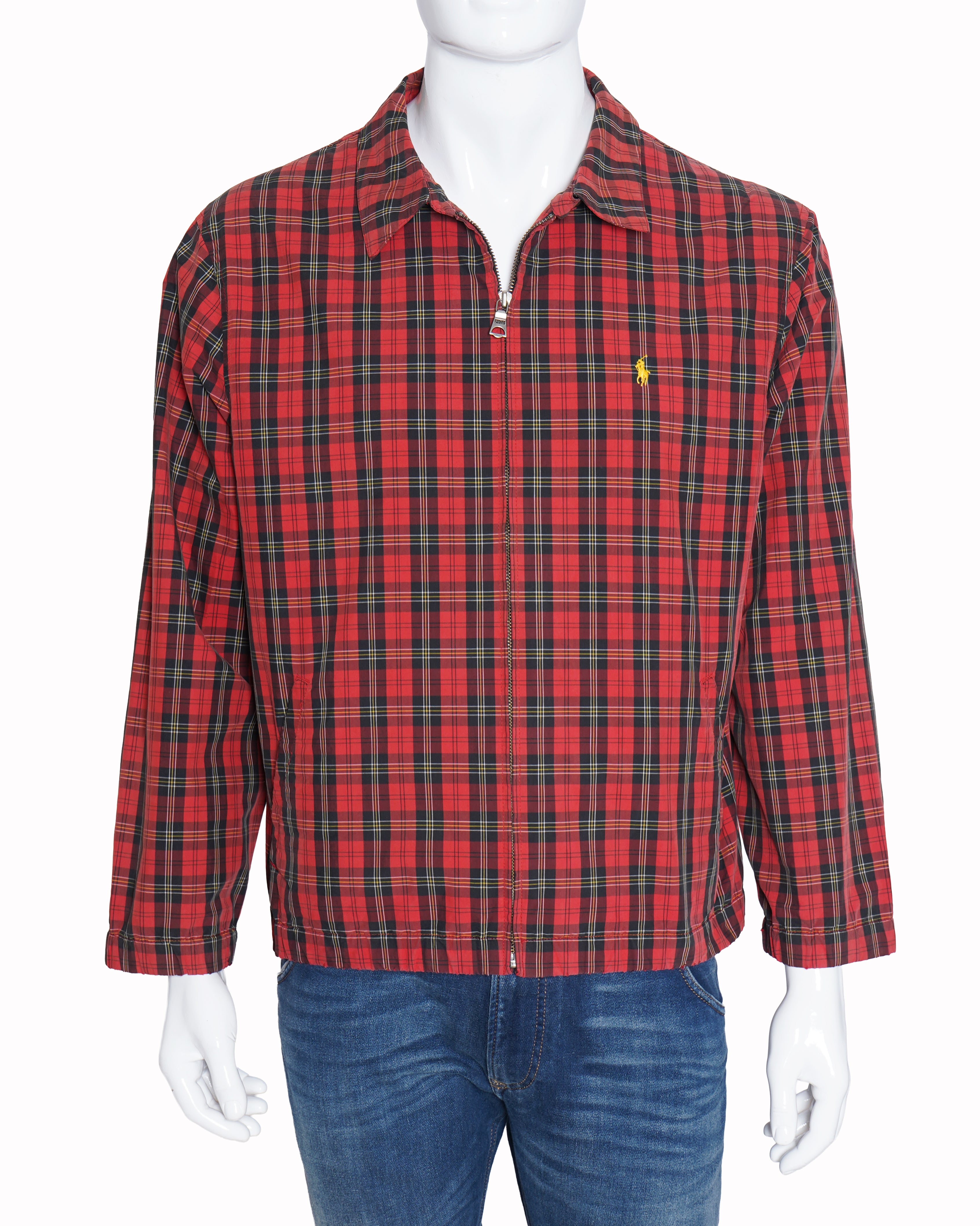 Polo by ralph lauren red checkered Zipper jacket