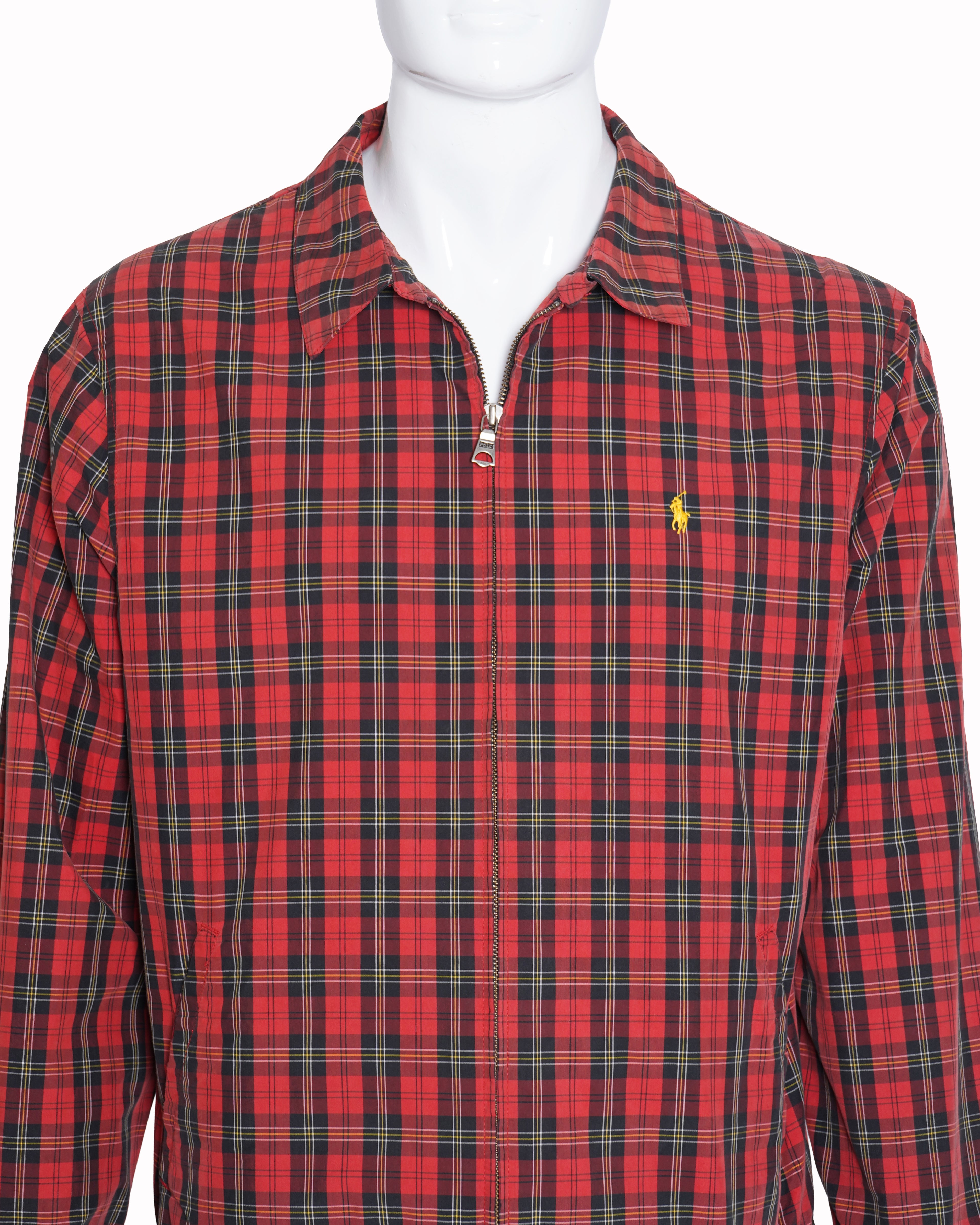 Polo by ralph lauren red checkered Zipper jacket