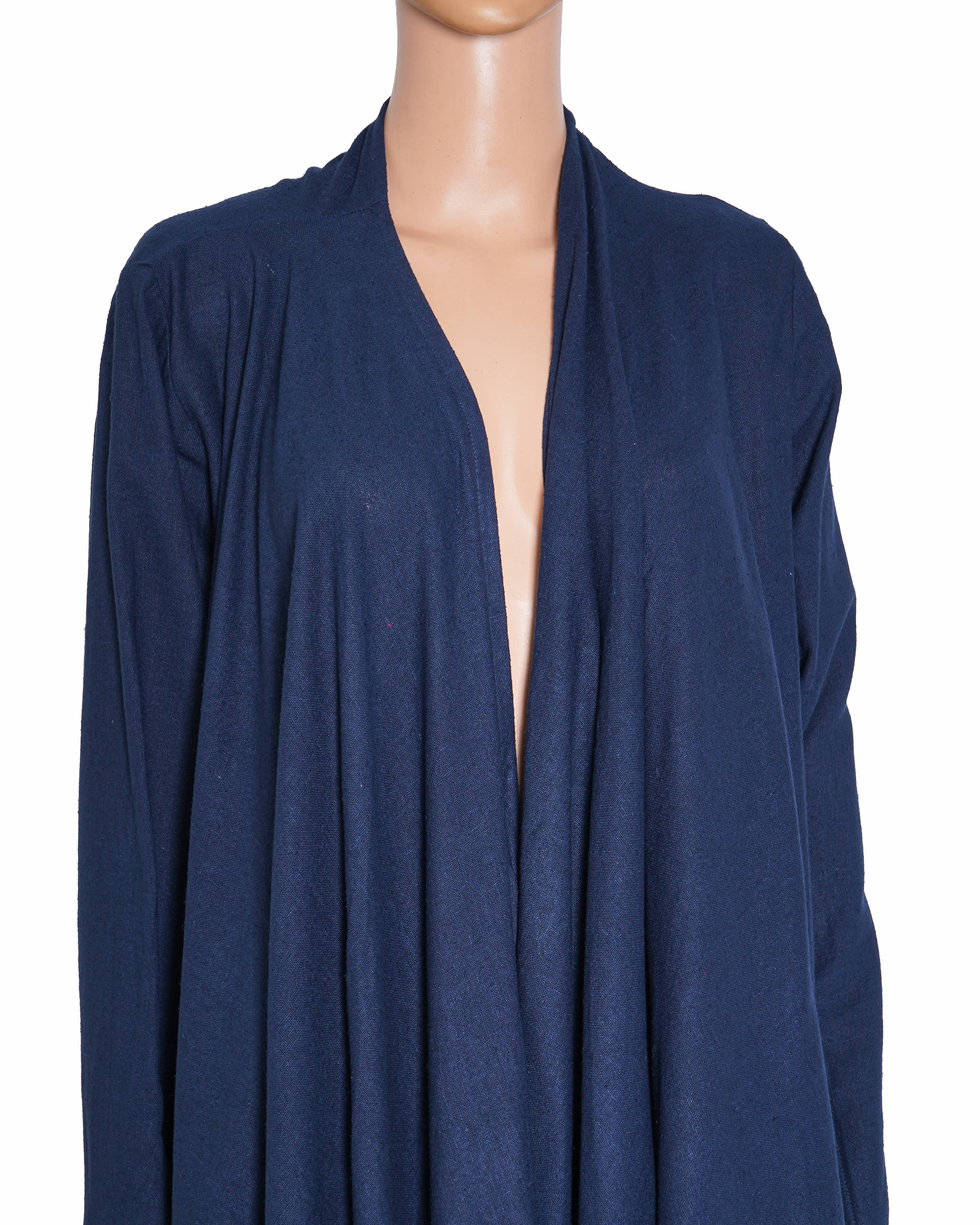 Payal Khandwala Indigo Silk Cape