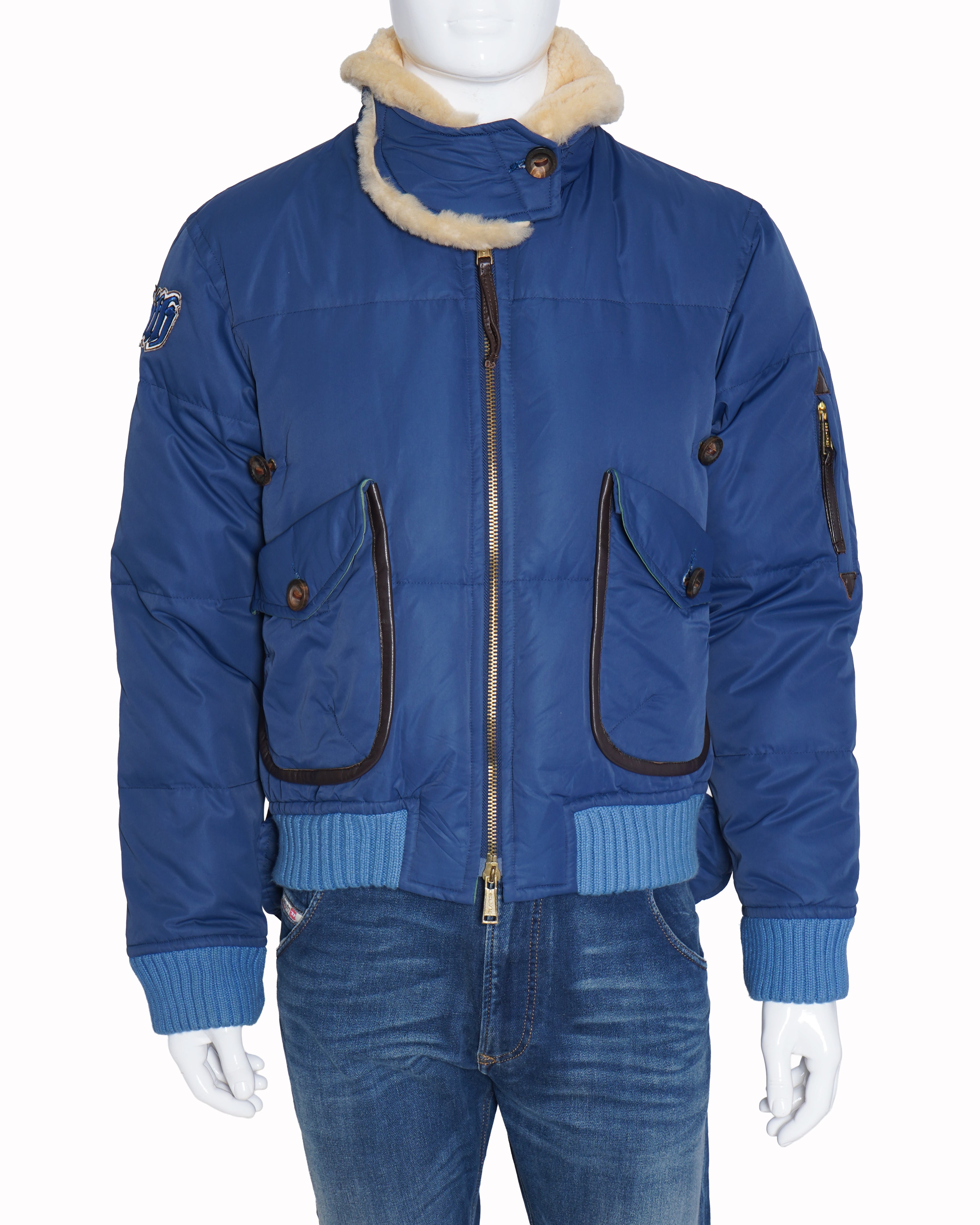 Dsquared blue puffer bomber jacket